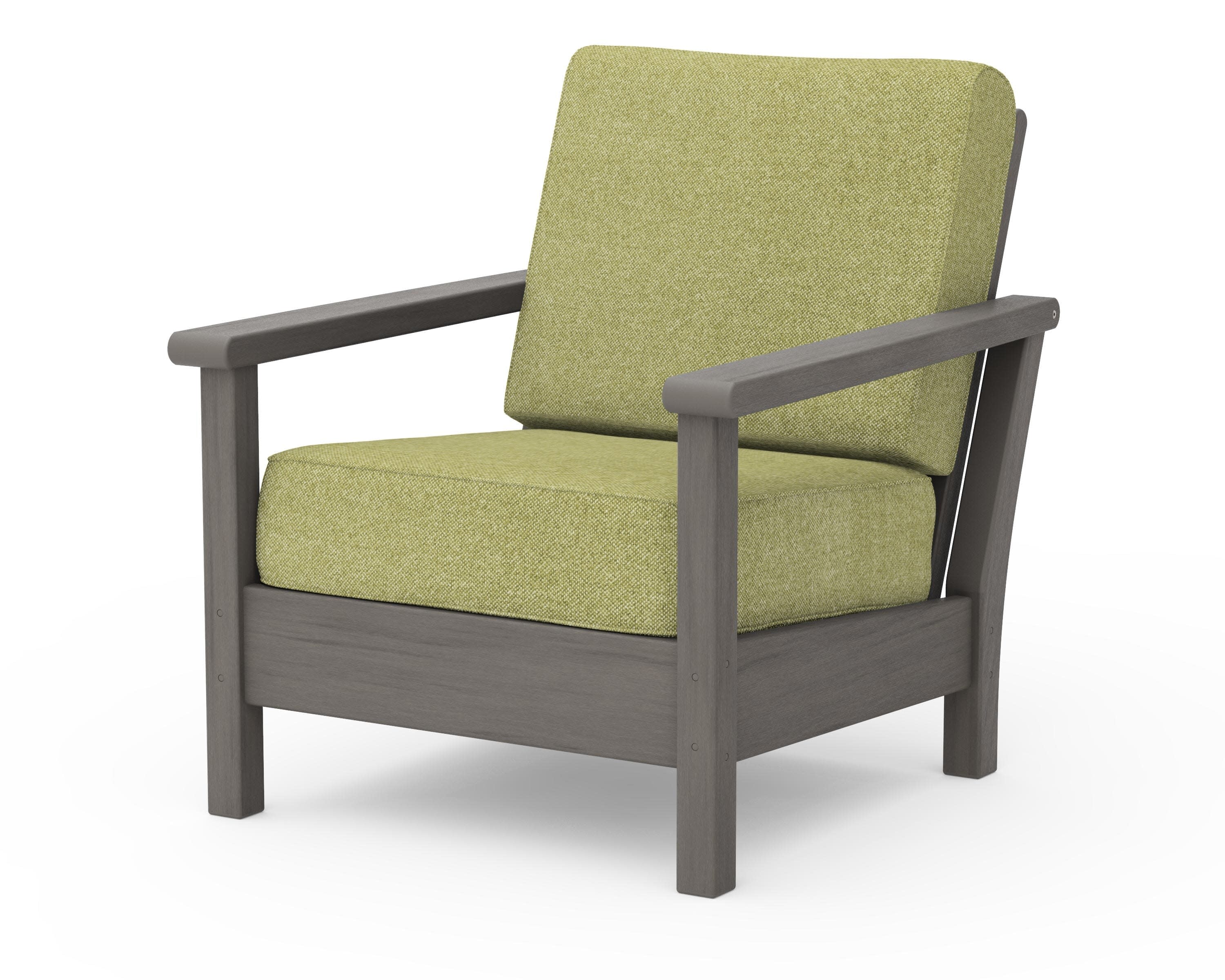 Harbour Deep Seating Chair in Driftwood / Chartreuse Boucle