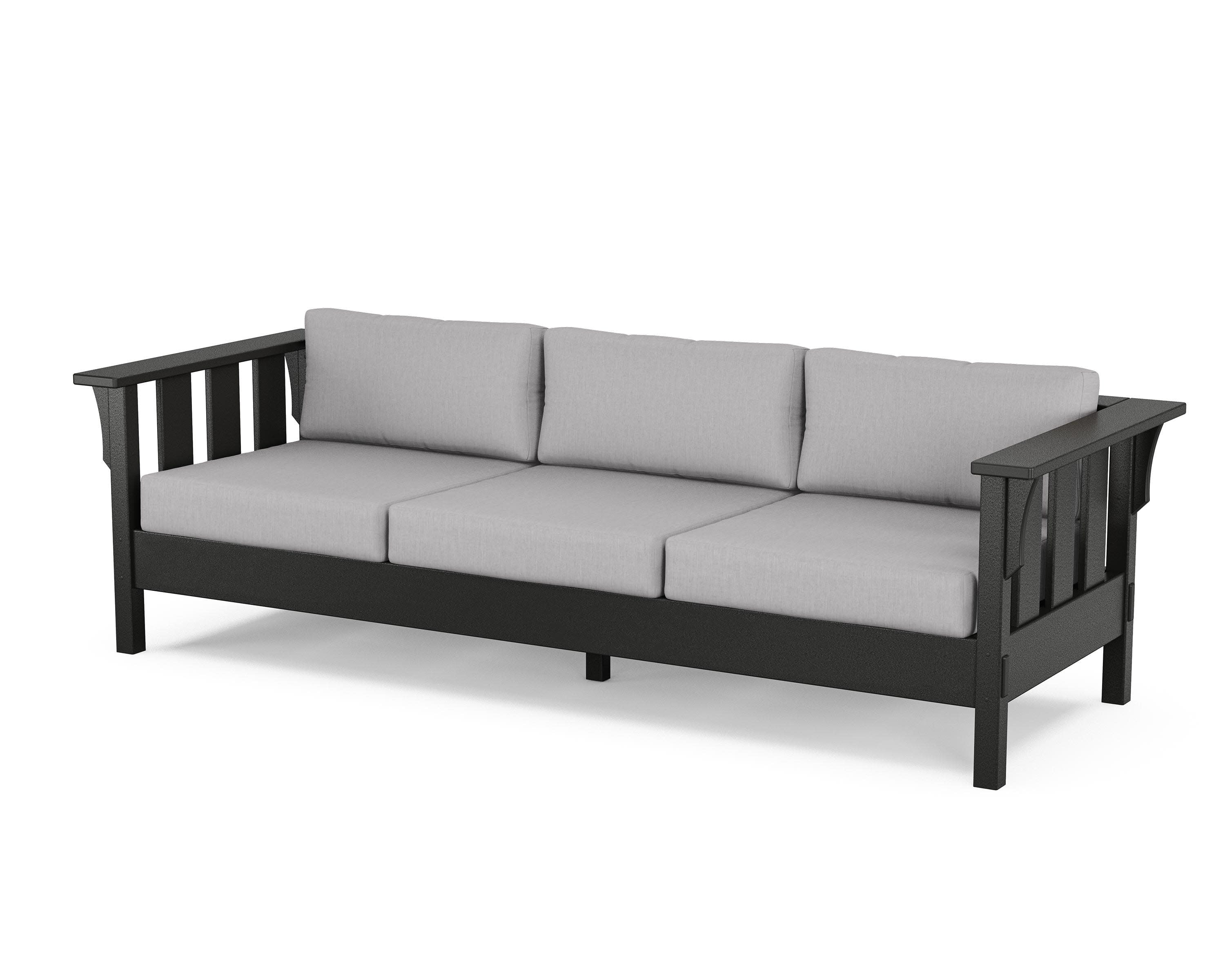 Acadia Deep Seating Sofa in Black / Granite