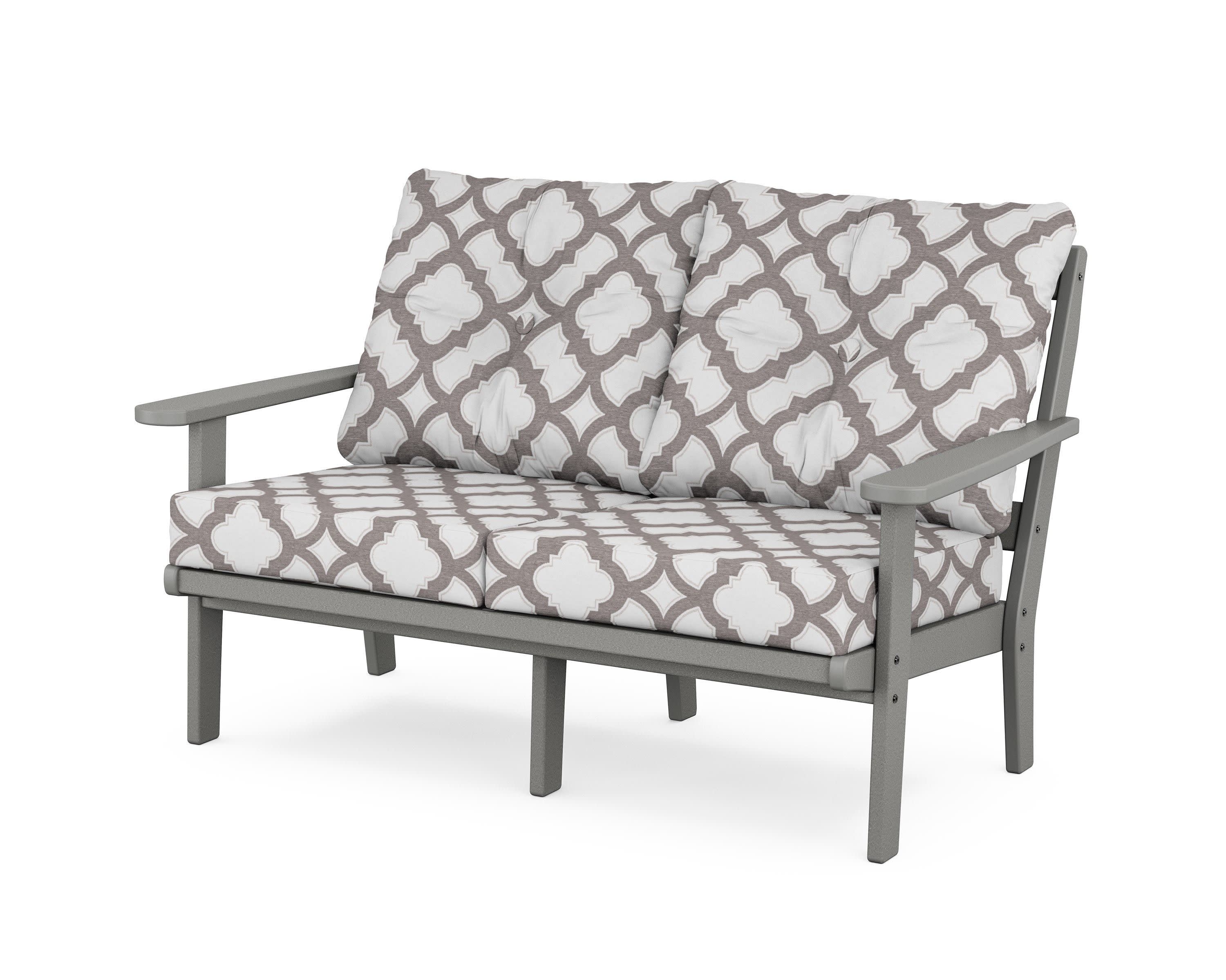 Mission Deep SeatingLoveseat in Slate Grey / Trellis Grey Mist