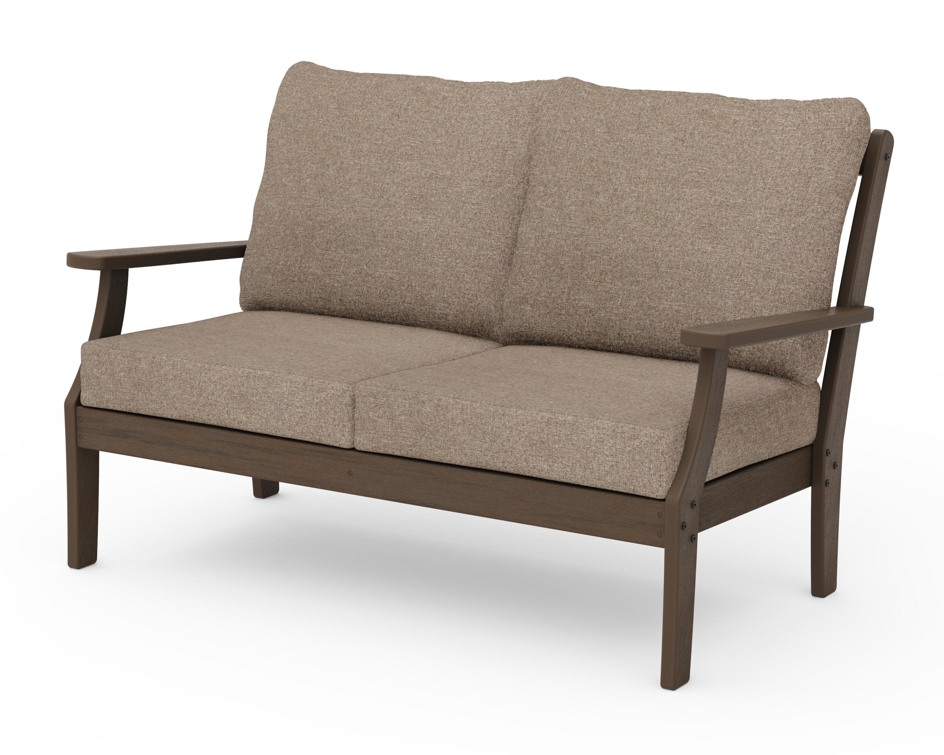 Braxton Deep Seating Loveseat in Kona / Spiced Burlap