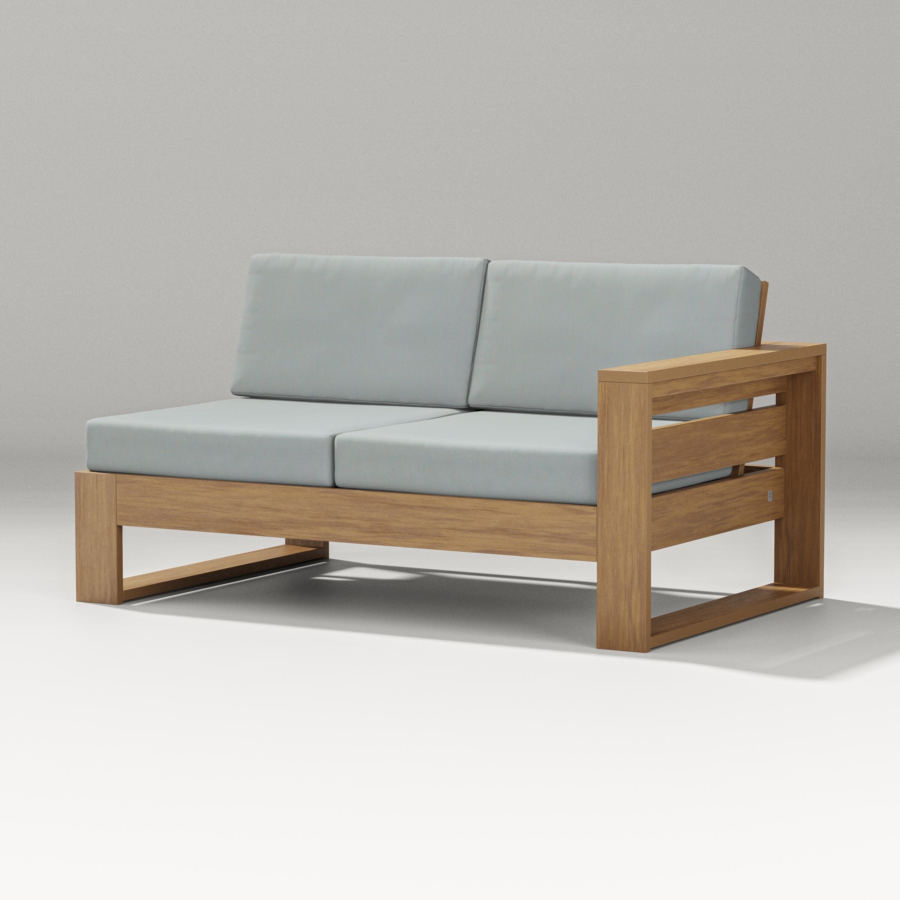 Latitude Modular Right Arm Loveseat in Natural / Spa
