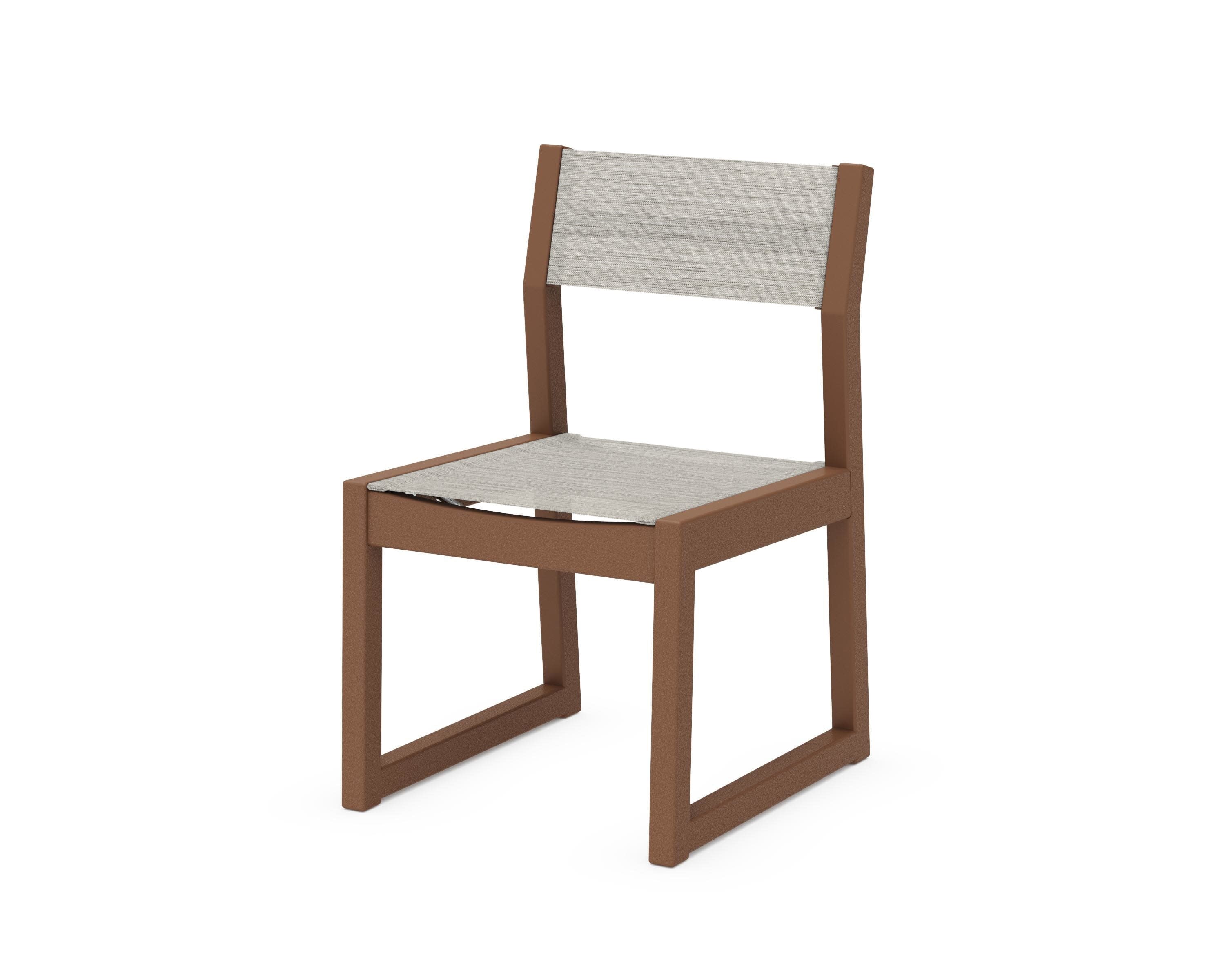 EDGE Sling Dining Side Chair in Teak / Birch Sling