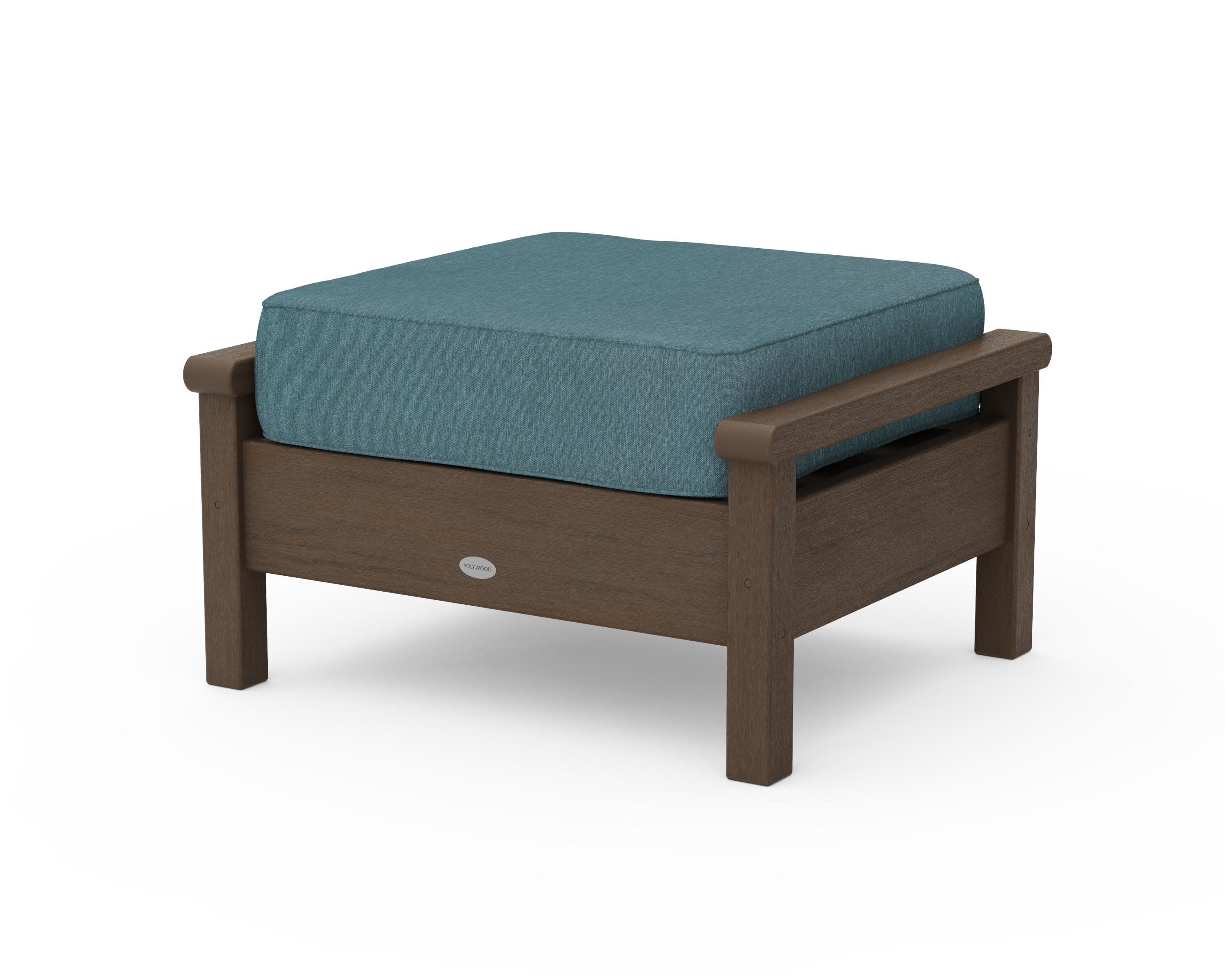 Harbour Deep Seating Ottoman in Kona / Ocean Teal