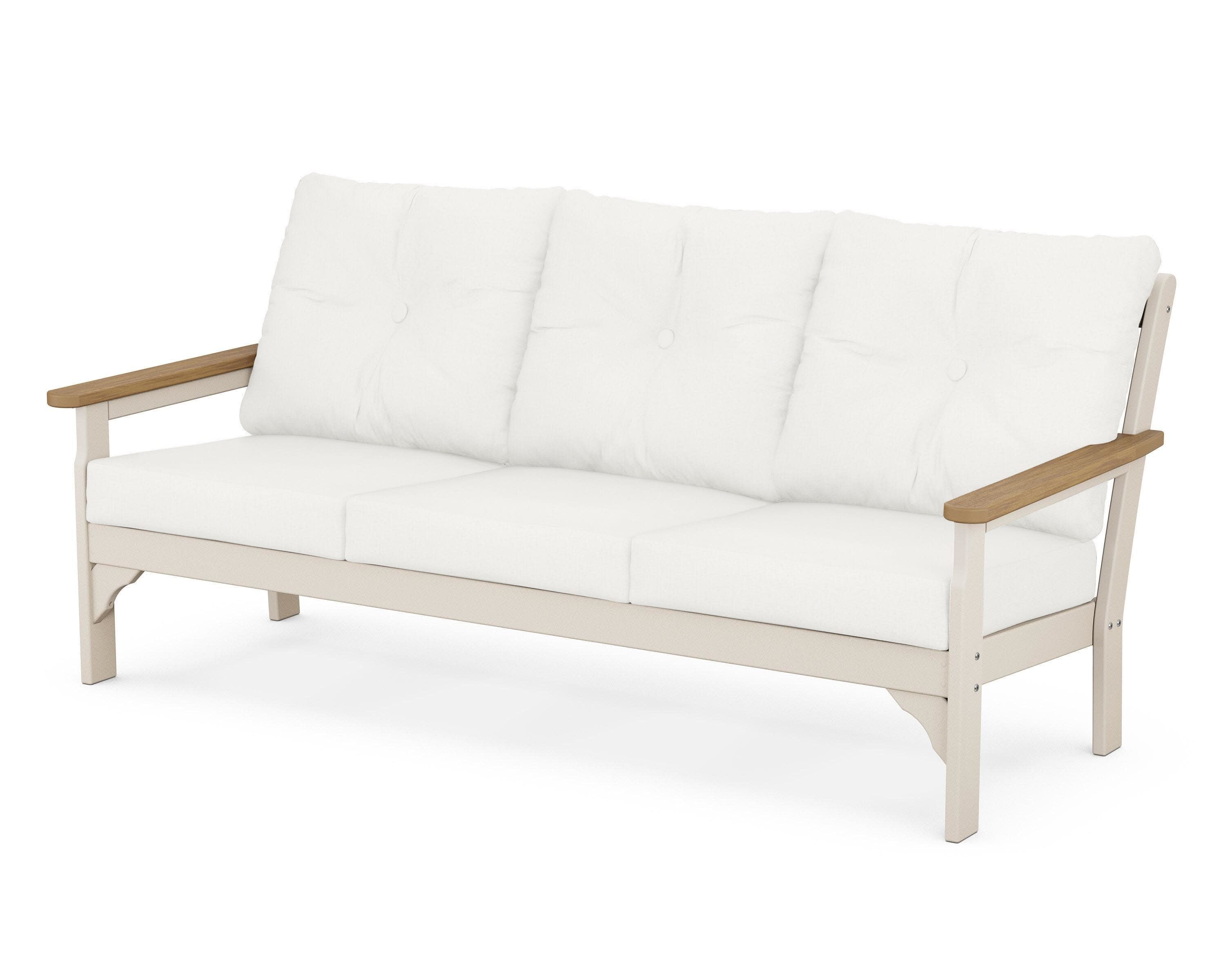Vineyard Deep Seating Sofa in Sand / Natural / Natural Linen