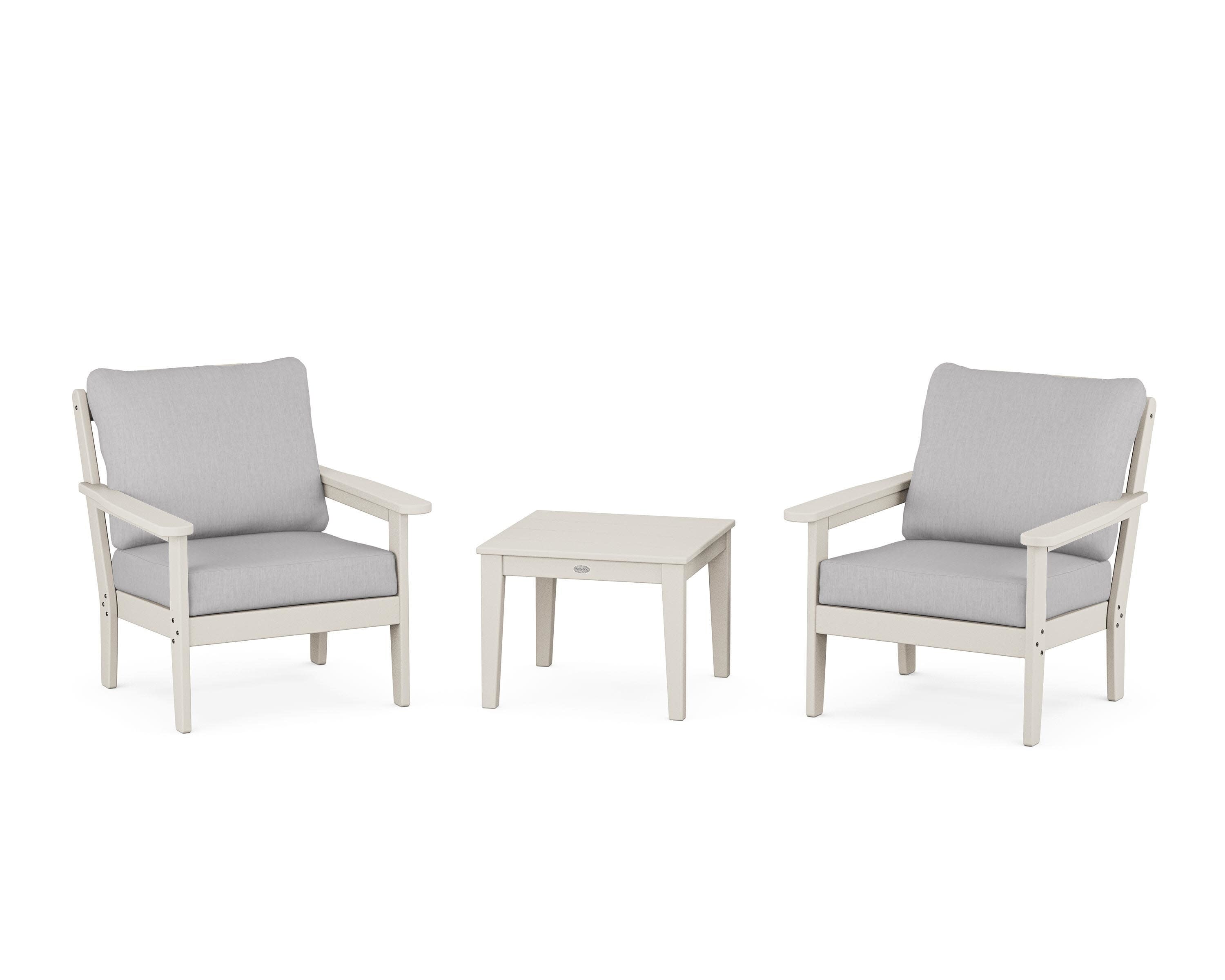Cottage 3-Piece Deep Seating Set in Sand / Granite