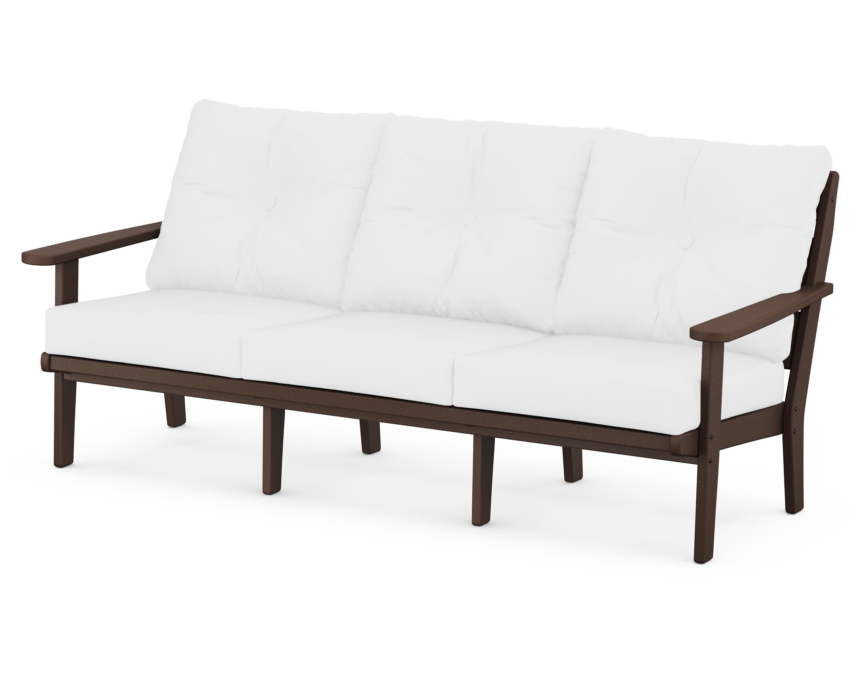 Lakeside Deep Seating Sofa in Mahogany / Natural