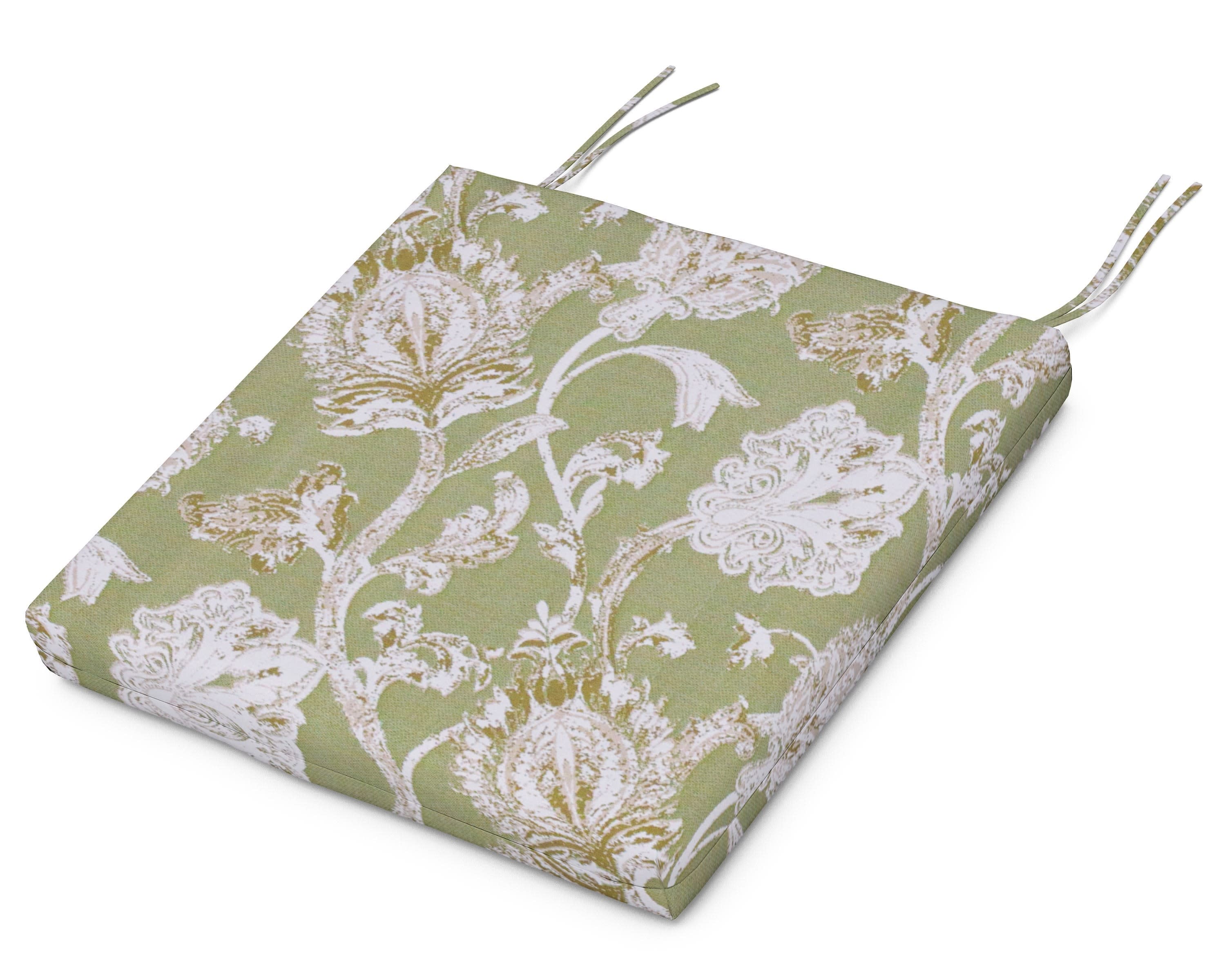 Acadia Dining Arm Seat Pad in Botanical Garden Chartreuse