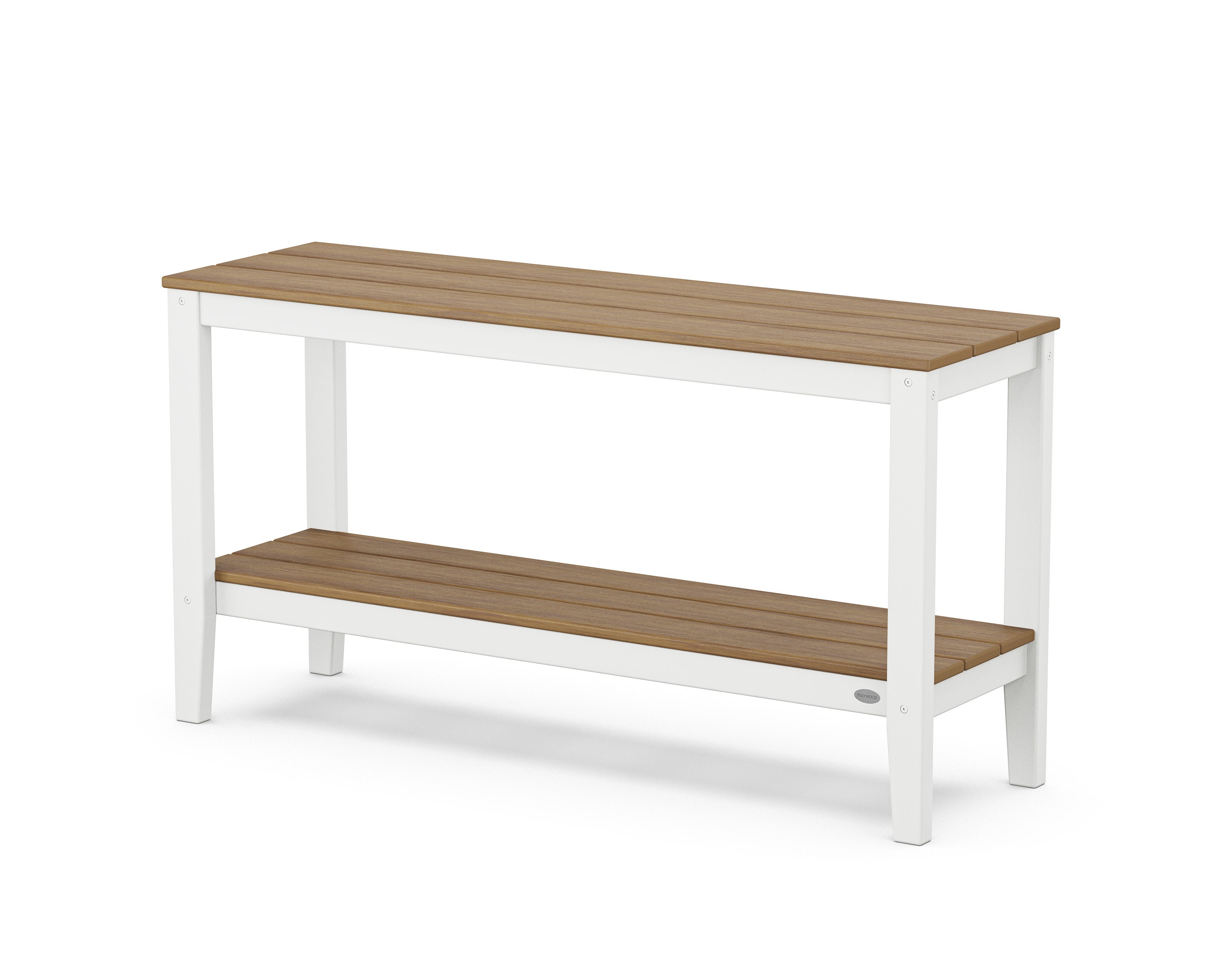 Newport 55" Console Table in White / Natural