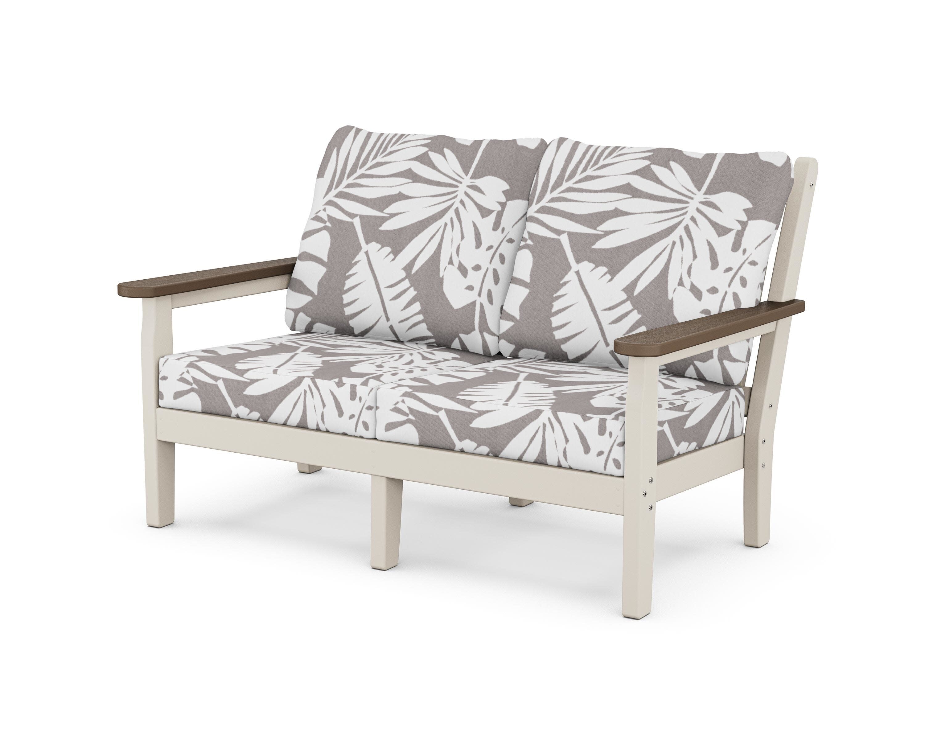 Chippendale Deep Seating Loveseat in Sand / Kona / Leaf Grey Mist