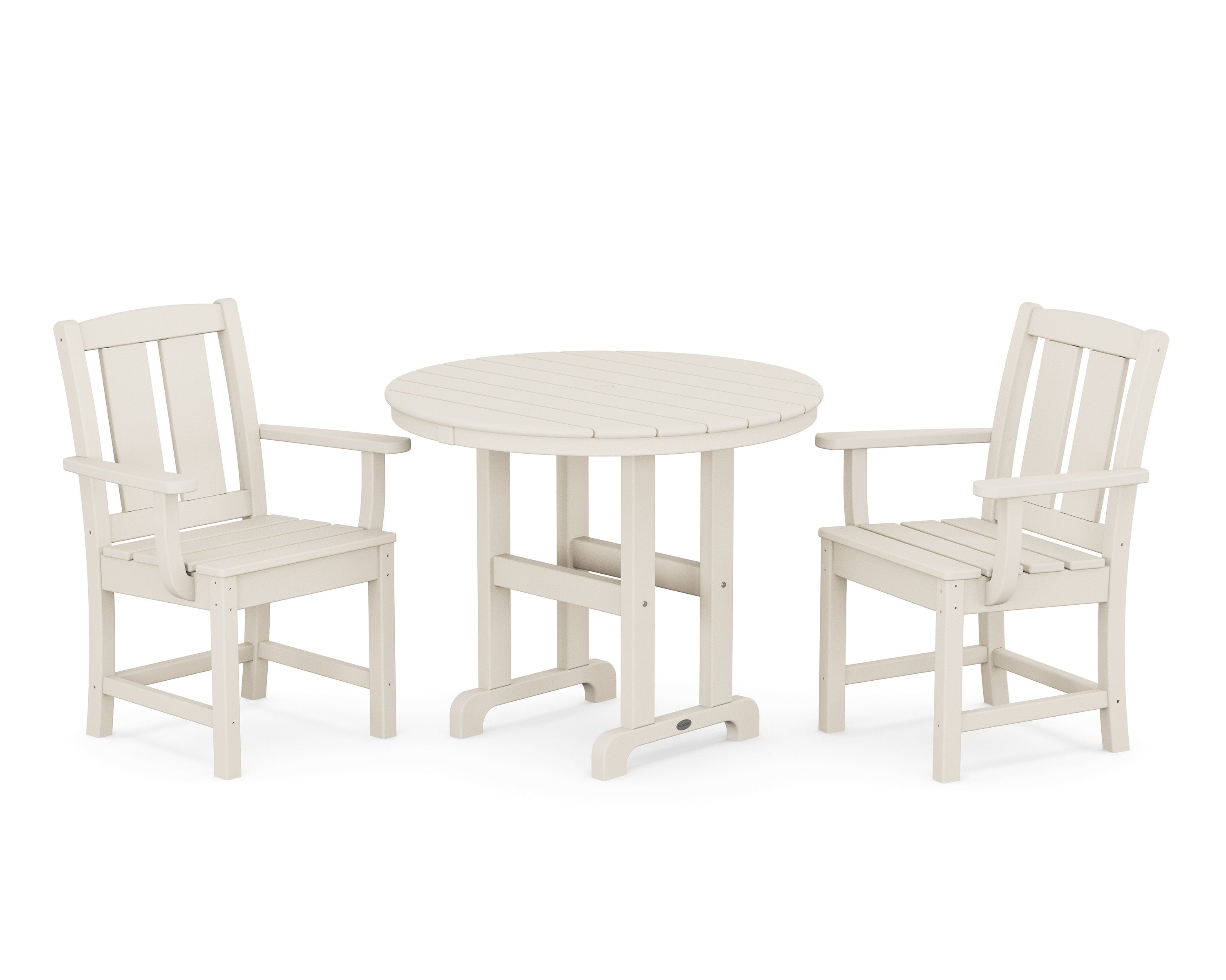 Mission 3-Piece Farmhouse Dining Set in Sand
