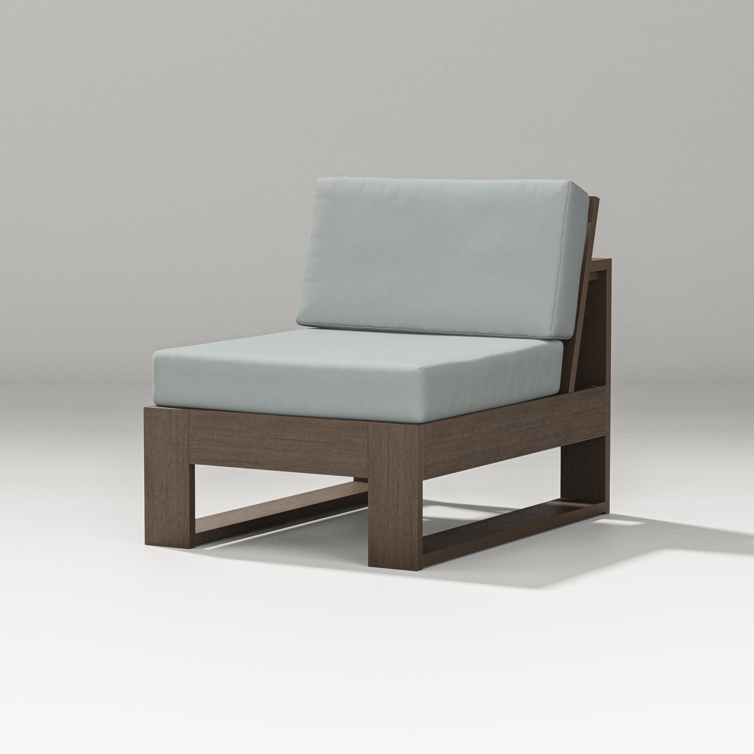 Latitude Modular Armless Chair in Kona / Spa