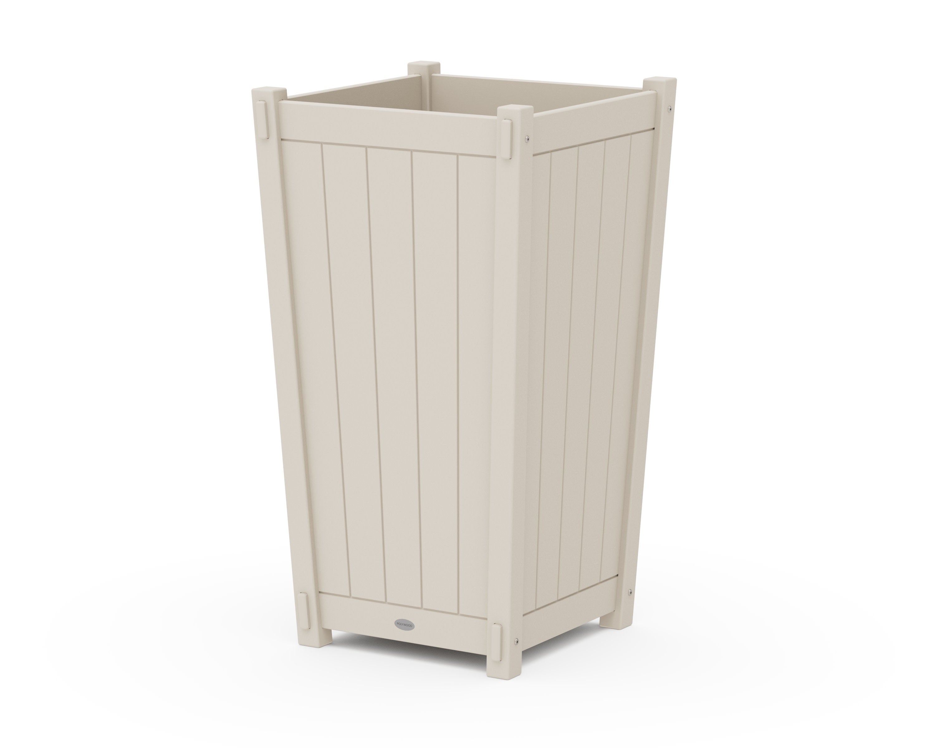 Vineyard Large Tapered Square Tall Planter Box in Sand