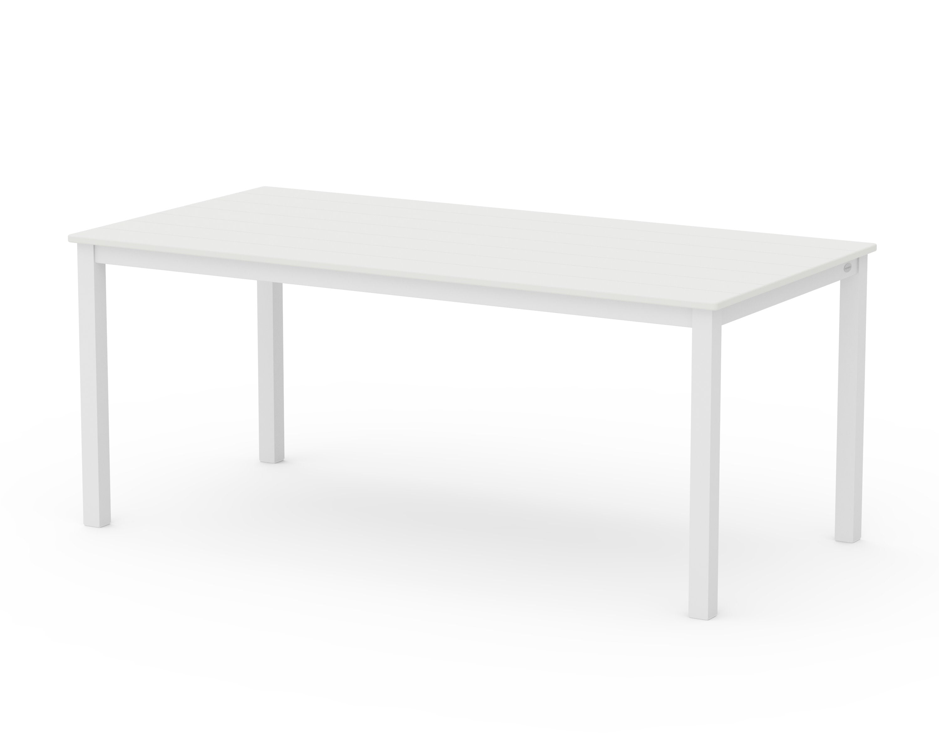 Main Street 36" x 72" Dining Table in White / Vintage White