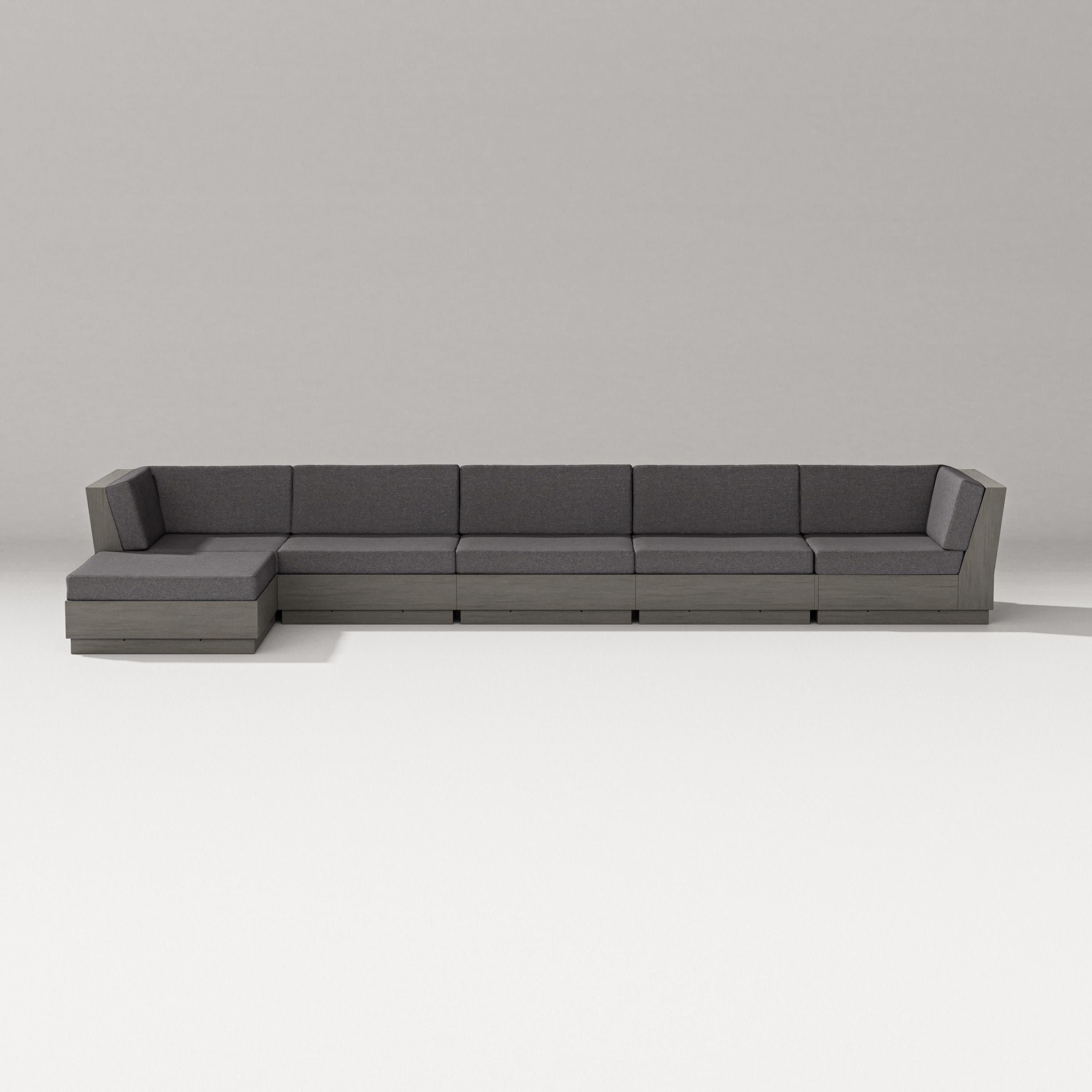 Elevate 6-Piece Chaise Sectional in Driftwood / Ash Charcoal