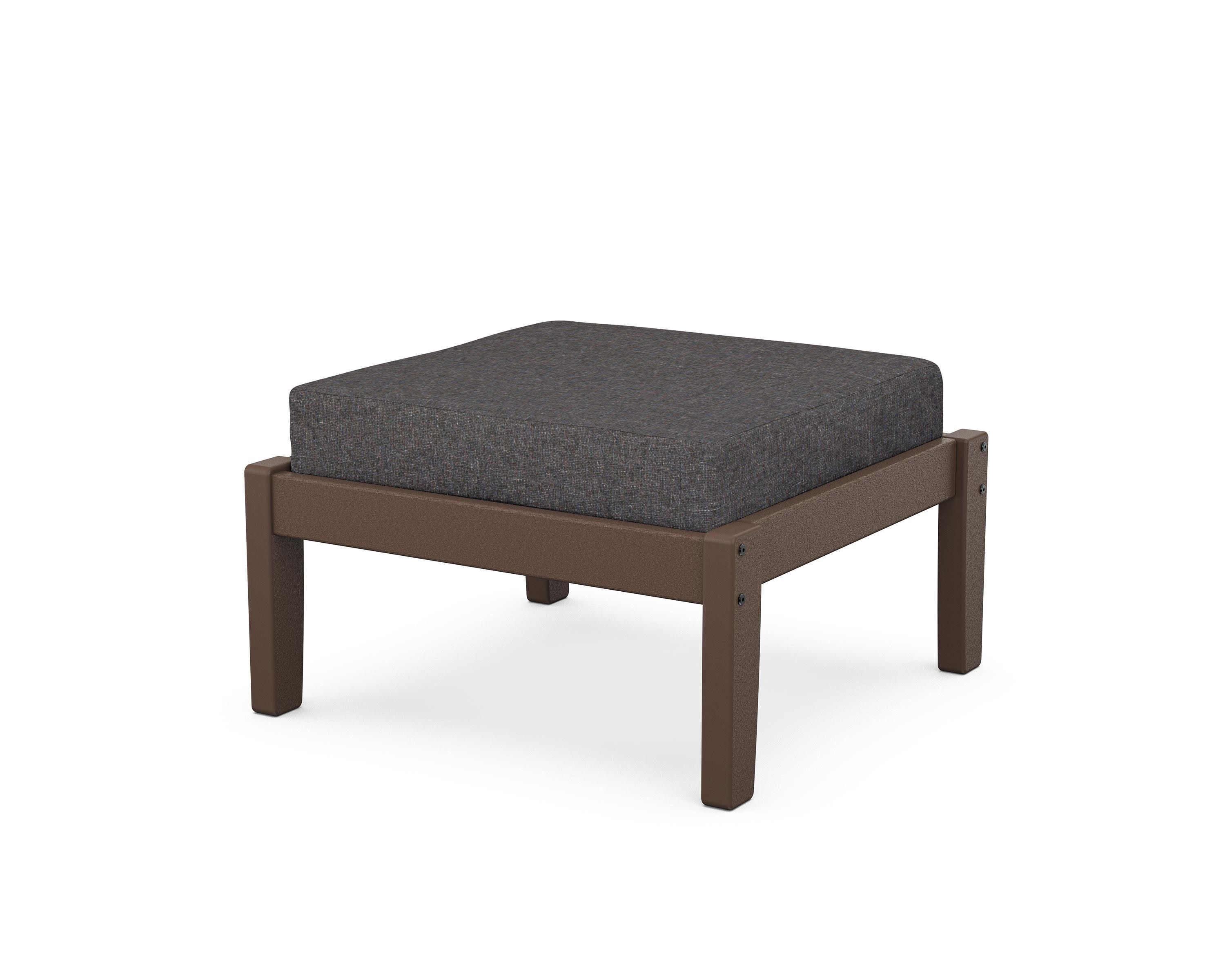 Deep Seating Ottoman in Mahogany / Ash Charcoal