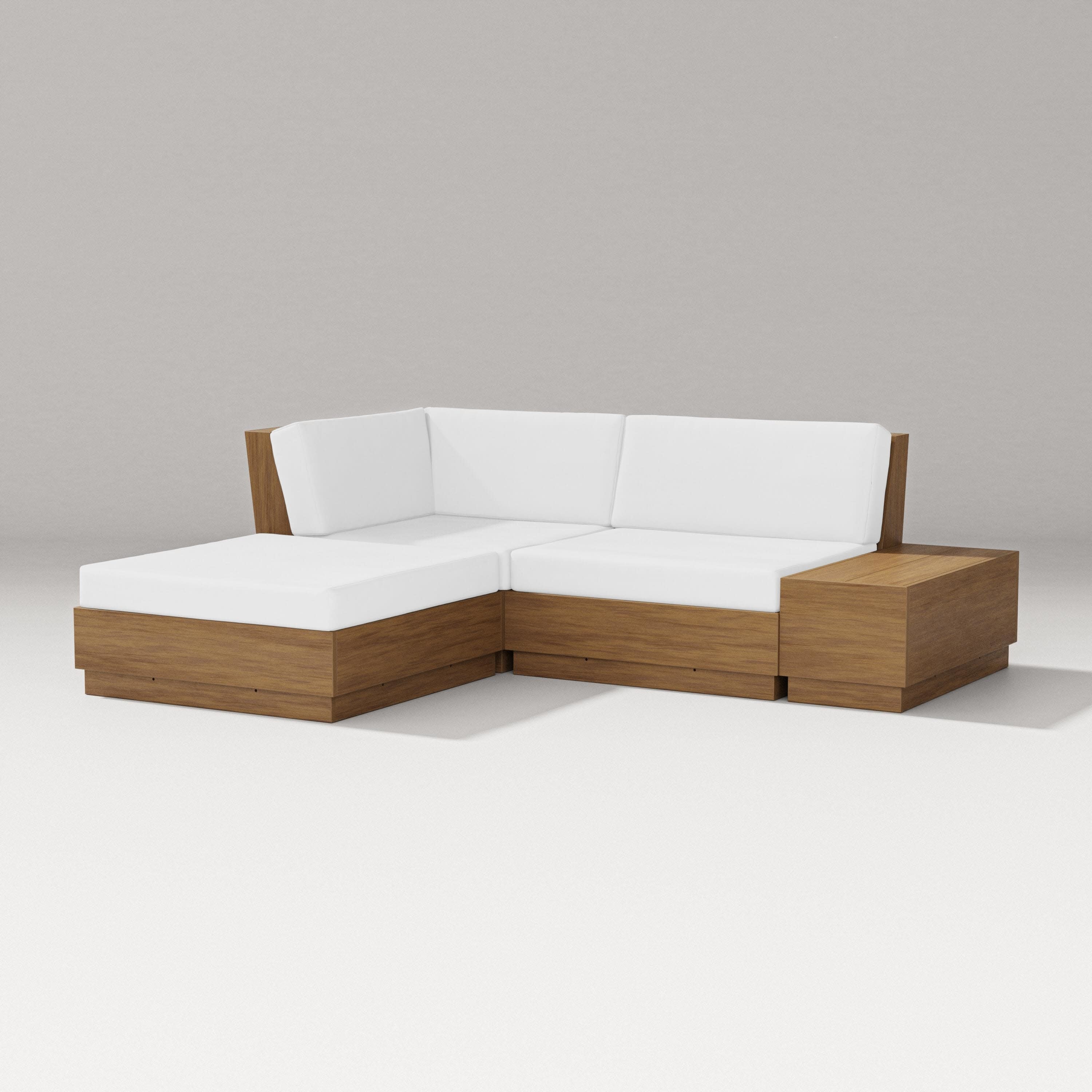 Elevate Loveseat Sectional with Chaise in Natural / Natural