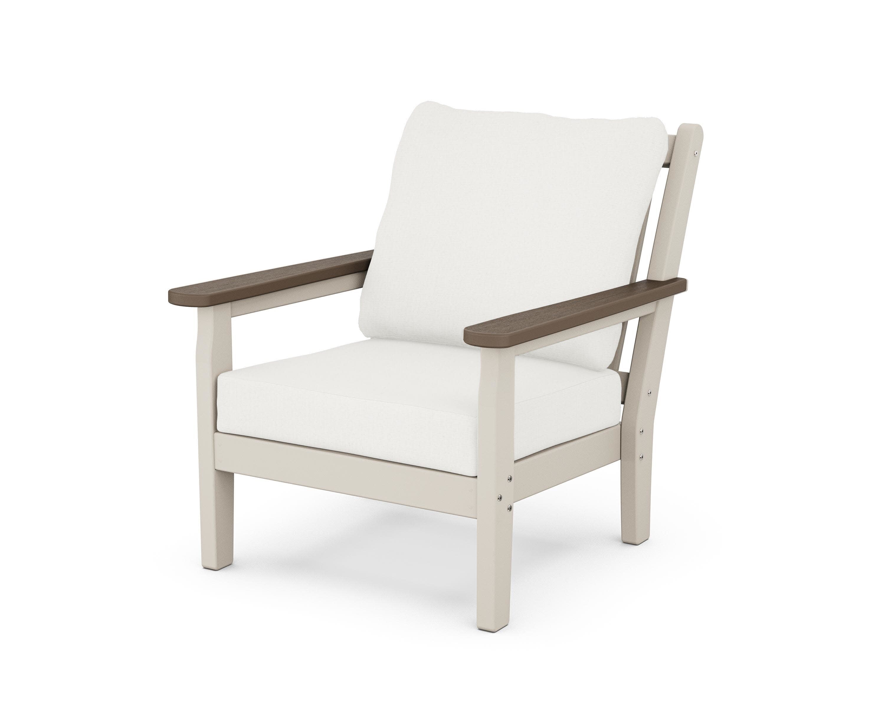 Chippendale Deep Seating Chair in Sand / Kona / Natural Linen