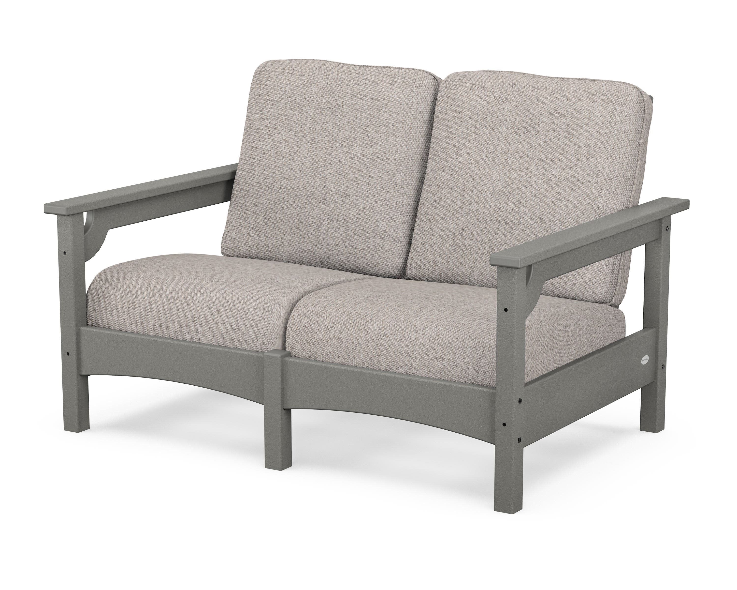 Club Loveseat in Slate Grey / Weathered Tweed