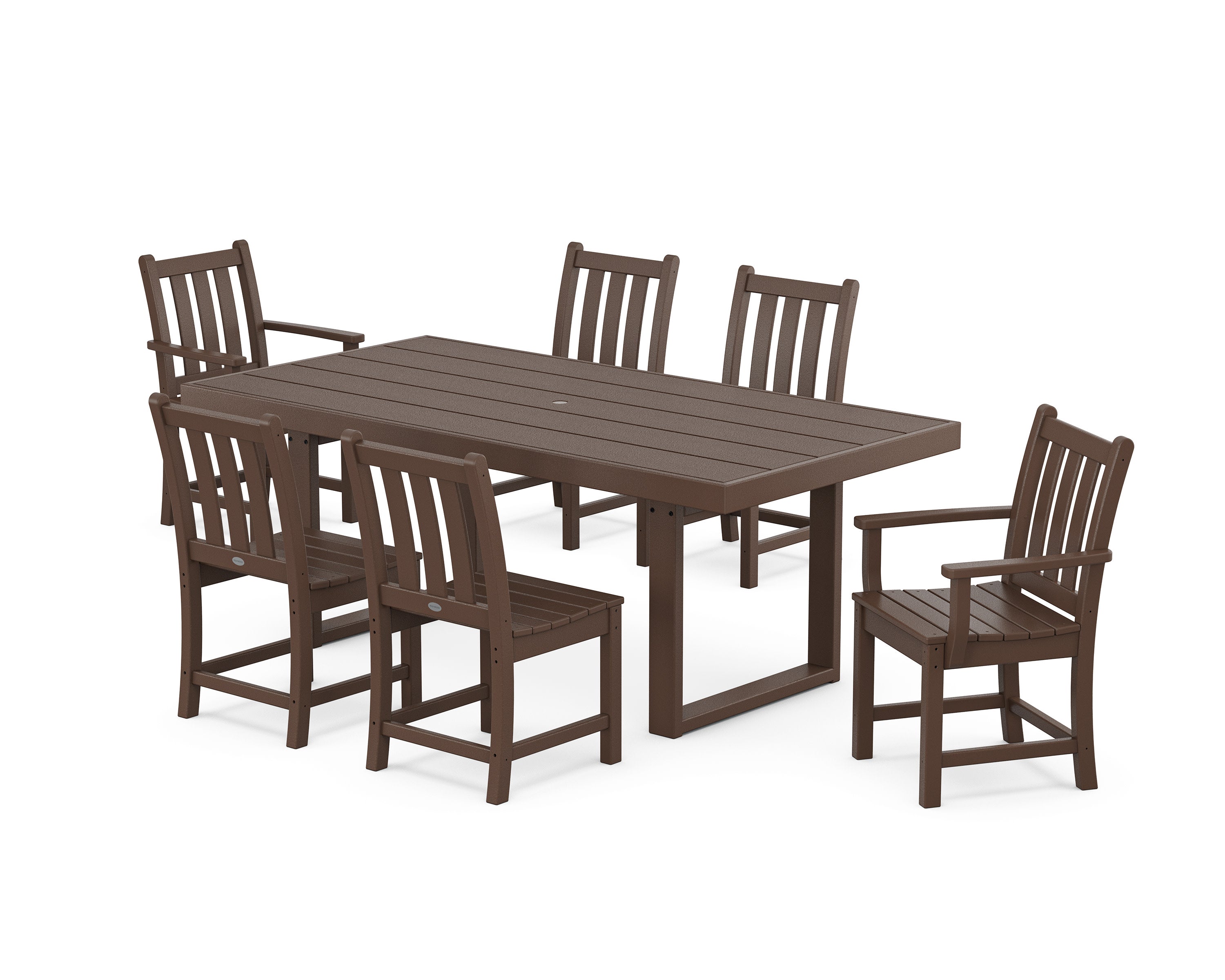 Traditional Garden 7-Piece Dining Set in Mahogany