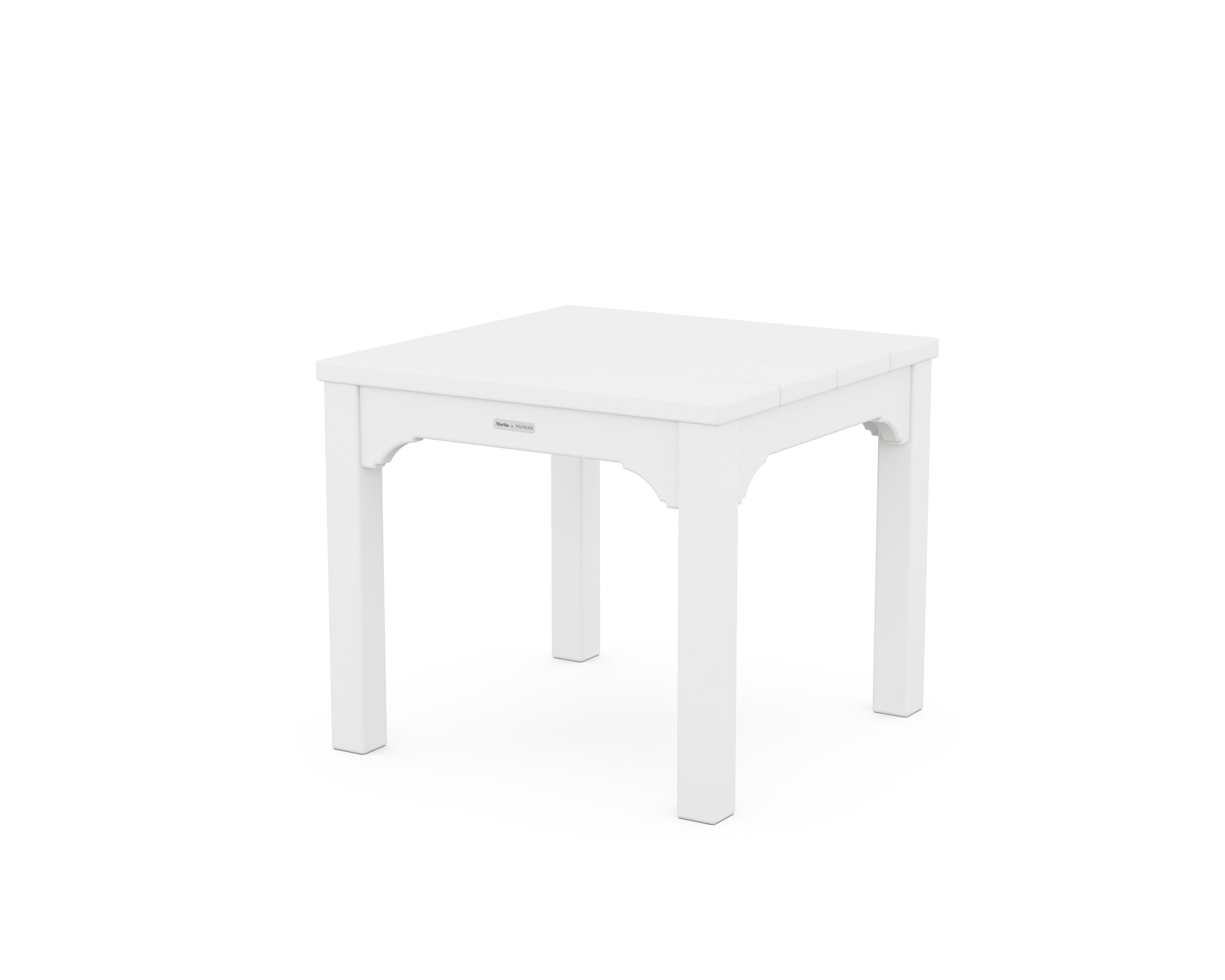 Chinoiserie End Table in White
