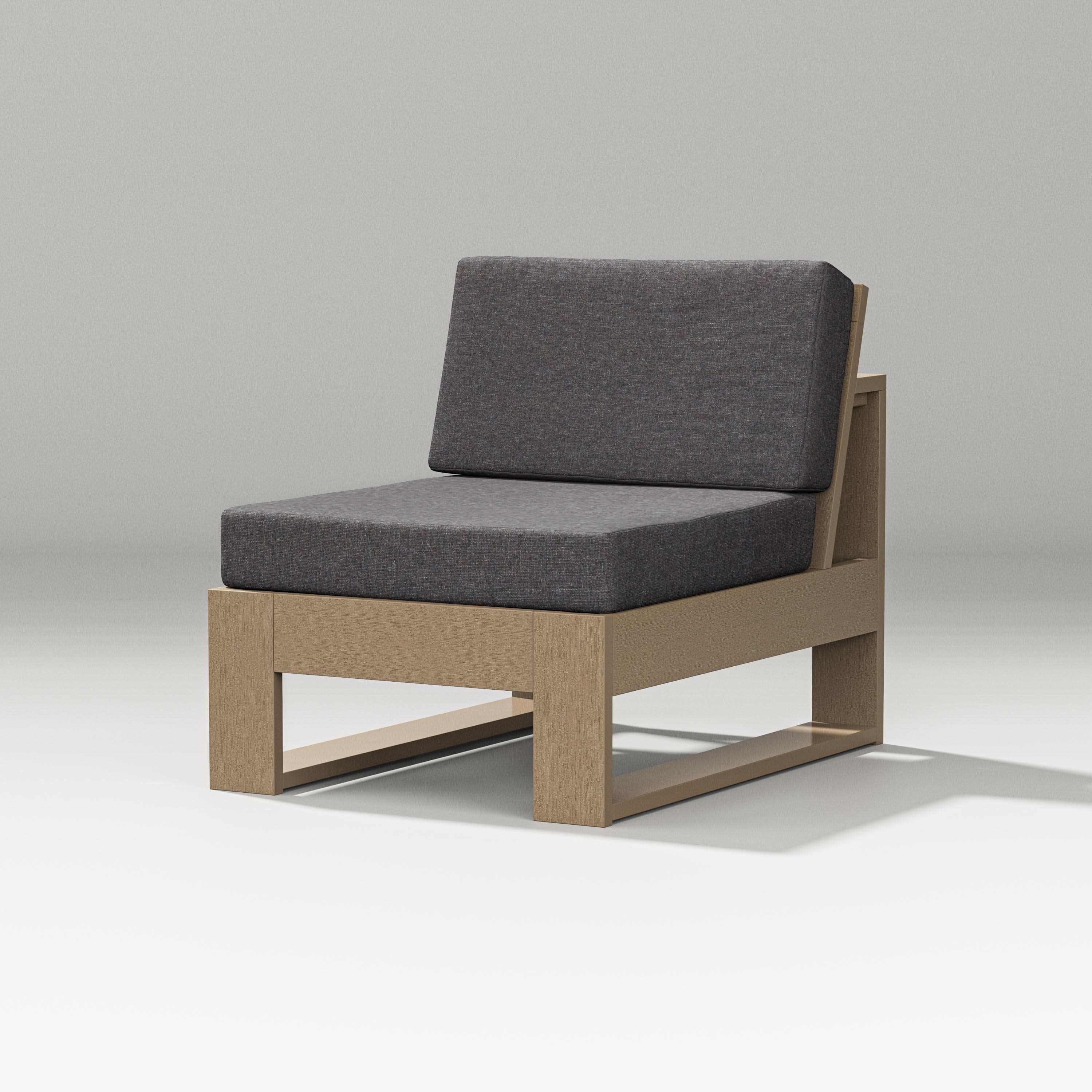 Latitude Modular Armless Chair in Vintage Sahara / Ash Charcoal