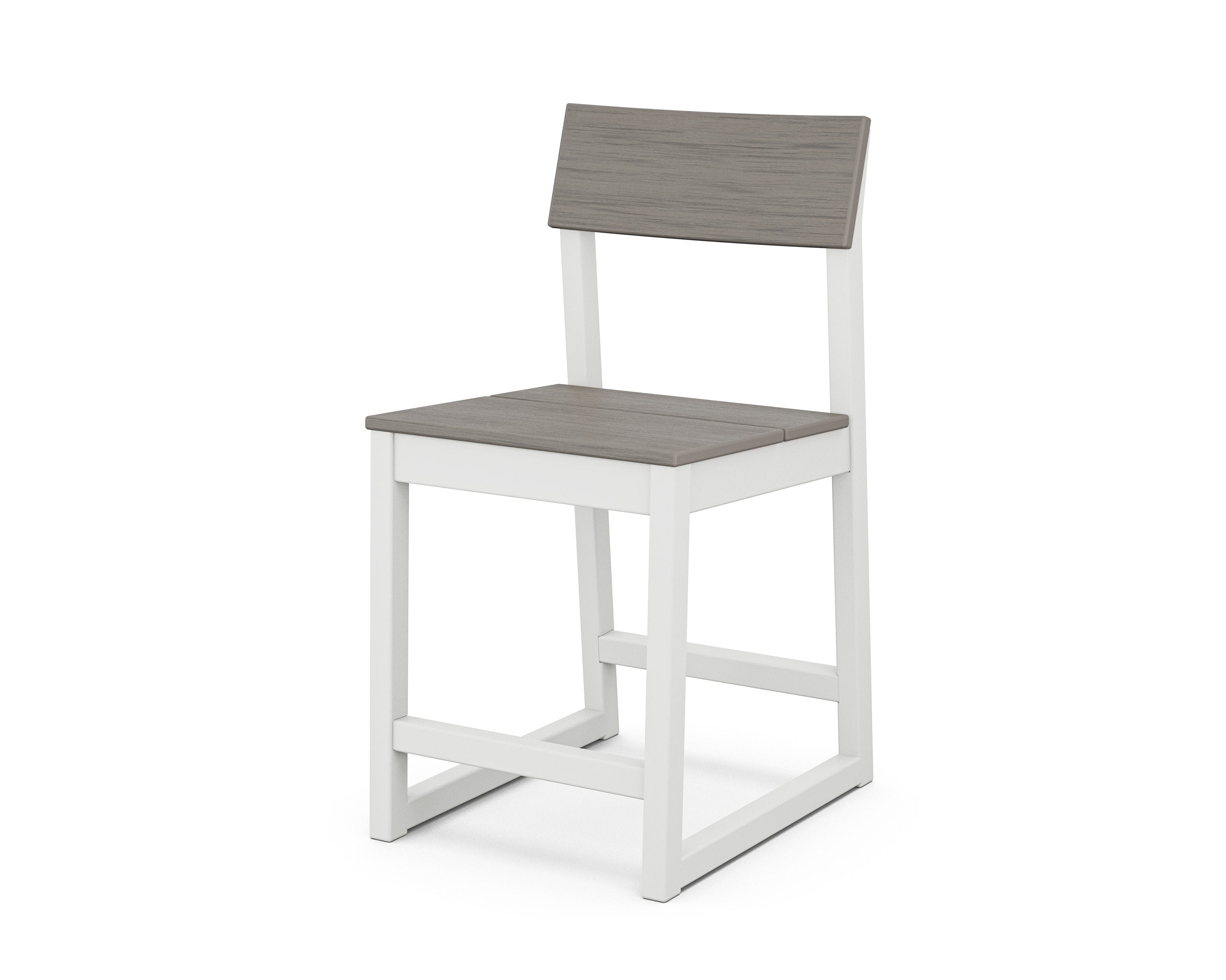 EDGE Counter Side Chair in White / Driftwood