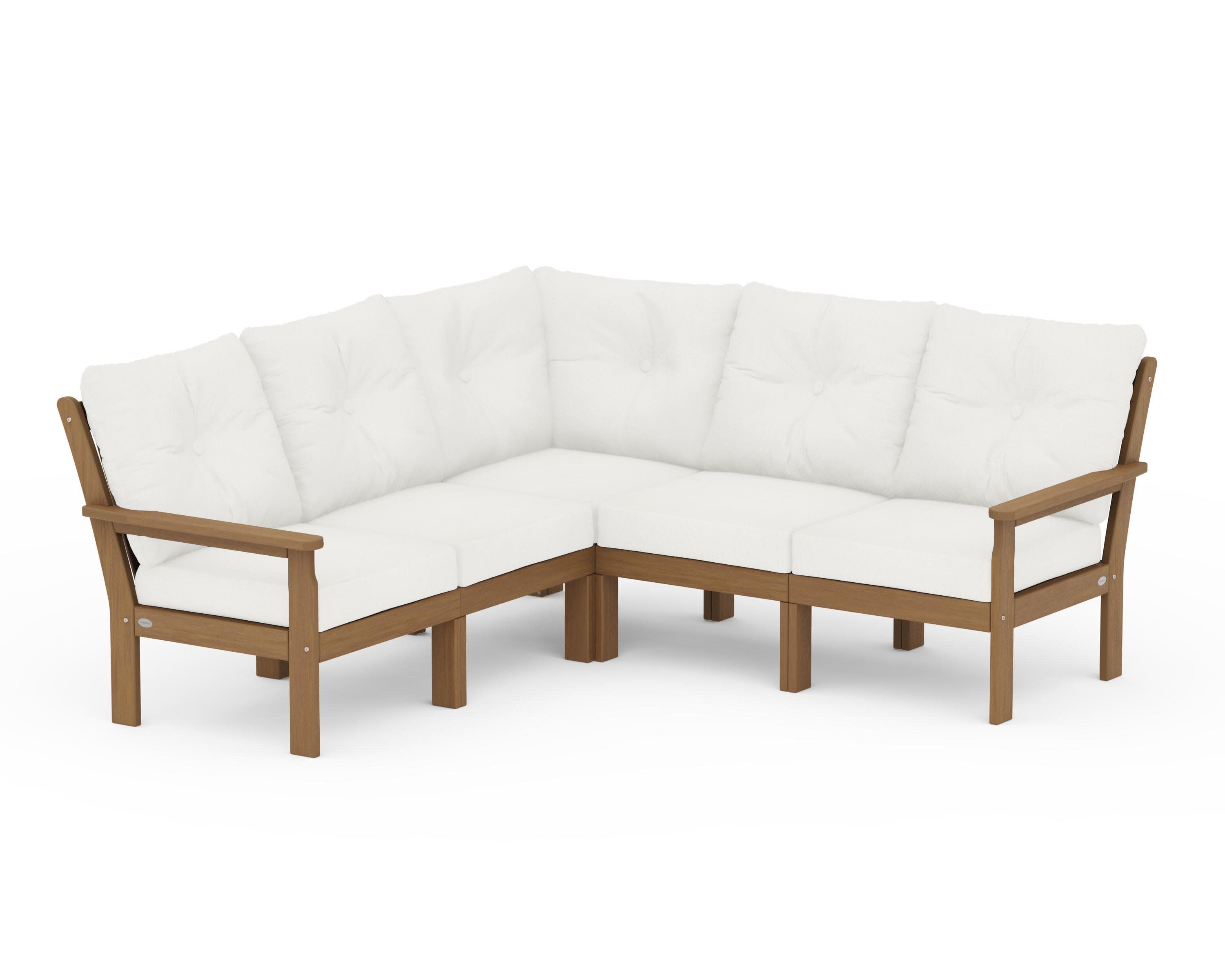 Vineyard 5-Piece Sectional in Natural / Natural Linen
