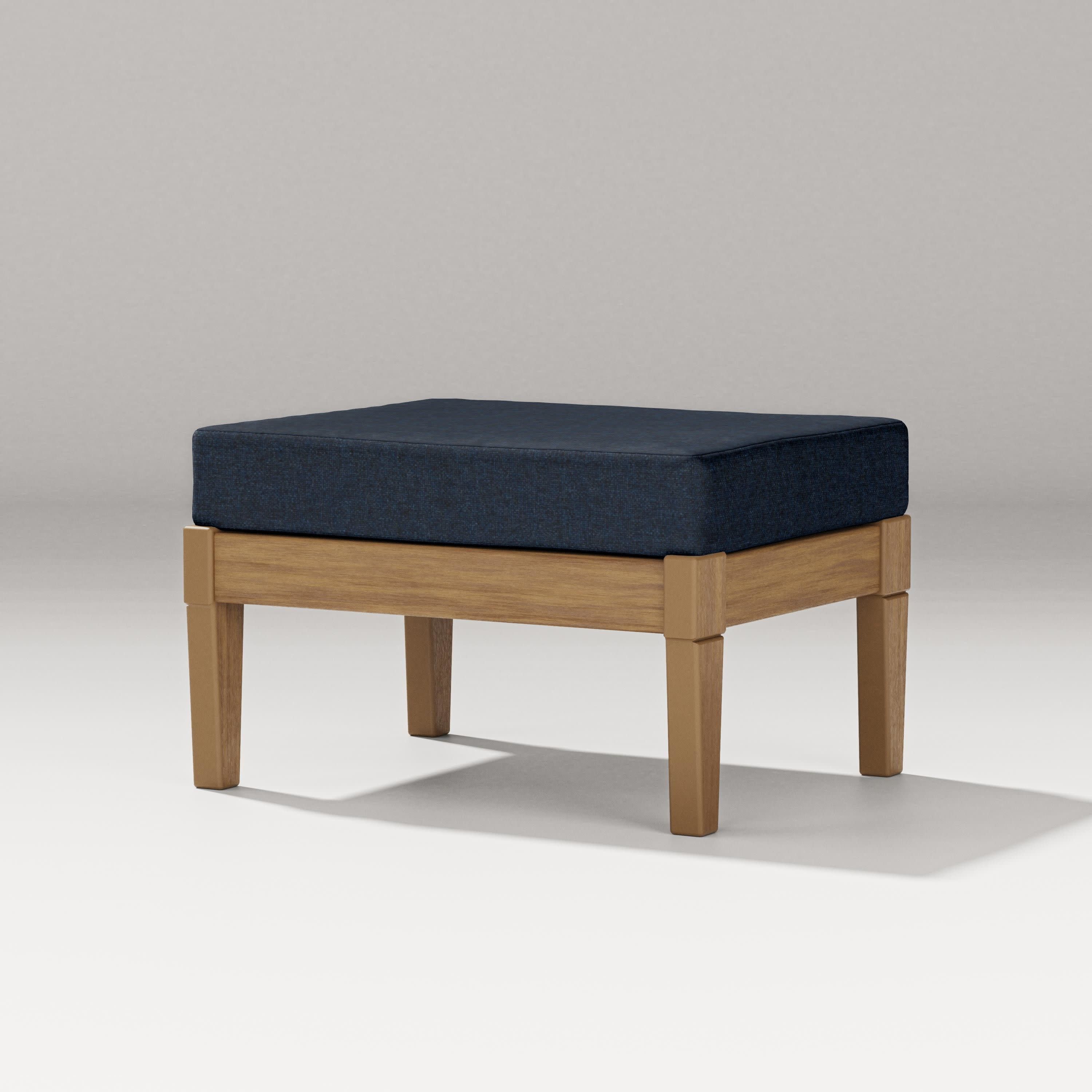 Estate Lounge Ottoman in Natural / Marine Indigo