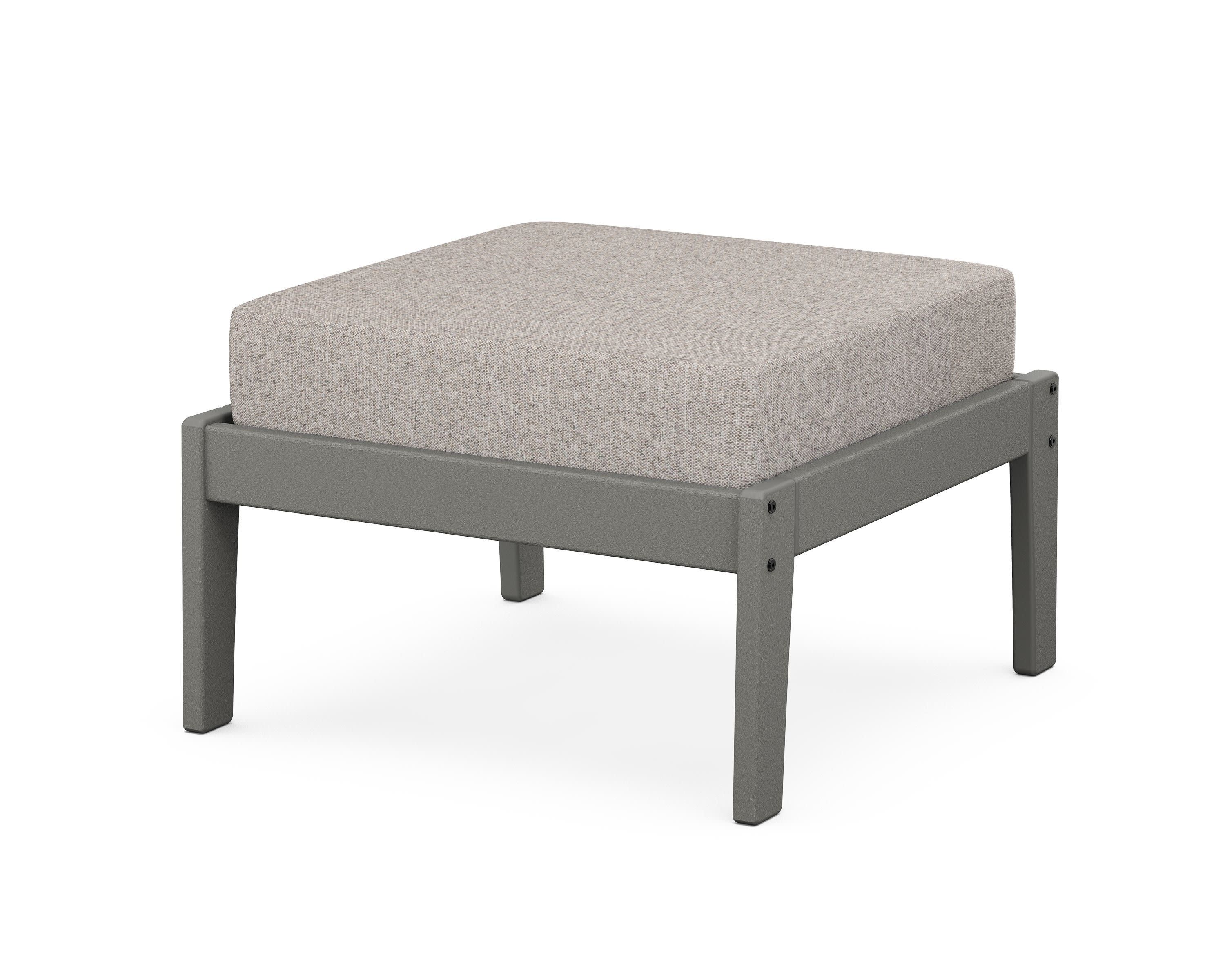 Deep Seating Ottoman in Slate Grey / Weathered Tweed
