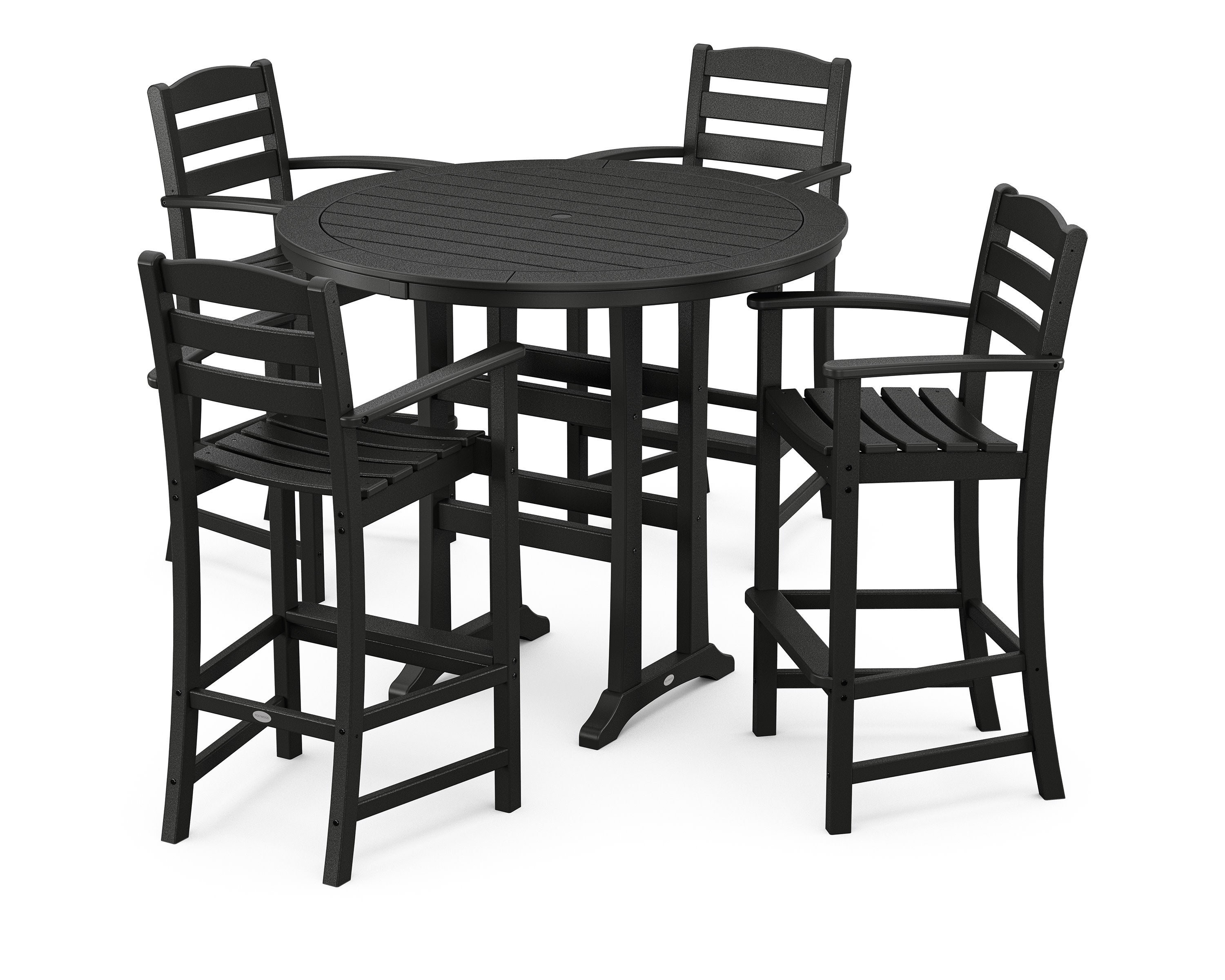 La Casa Caf 5-Piece Bar Dining Set in Black