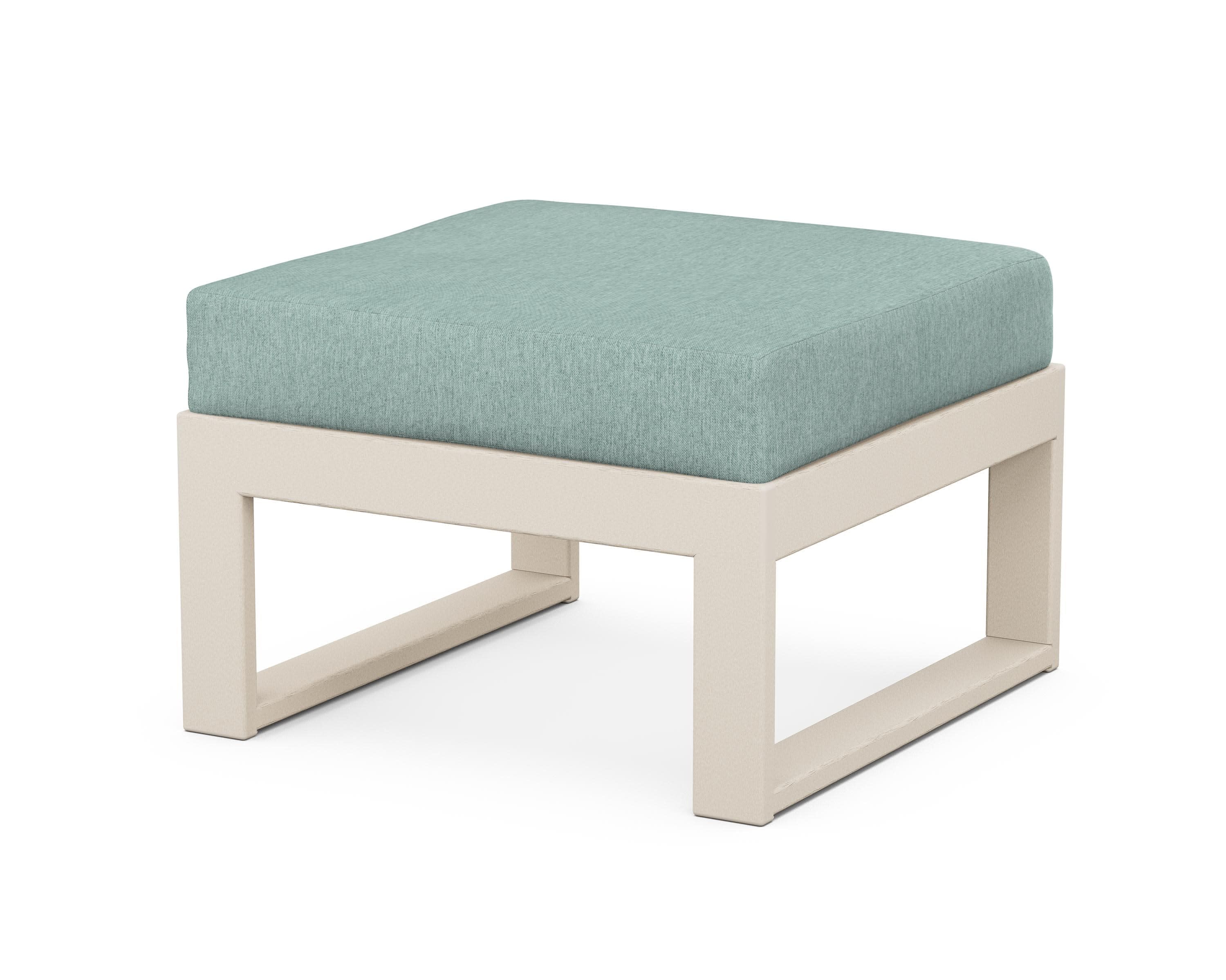 Modular Ottoman - Modern in Sand / Glacier Spa