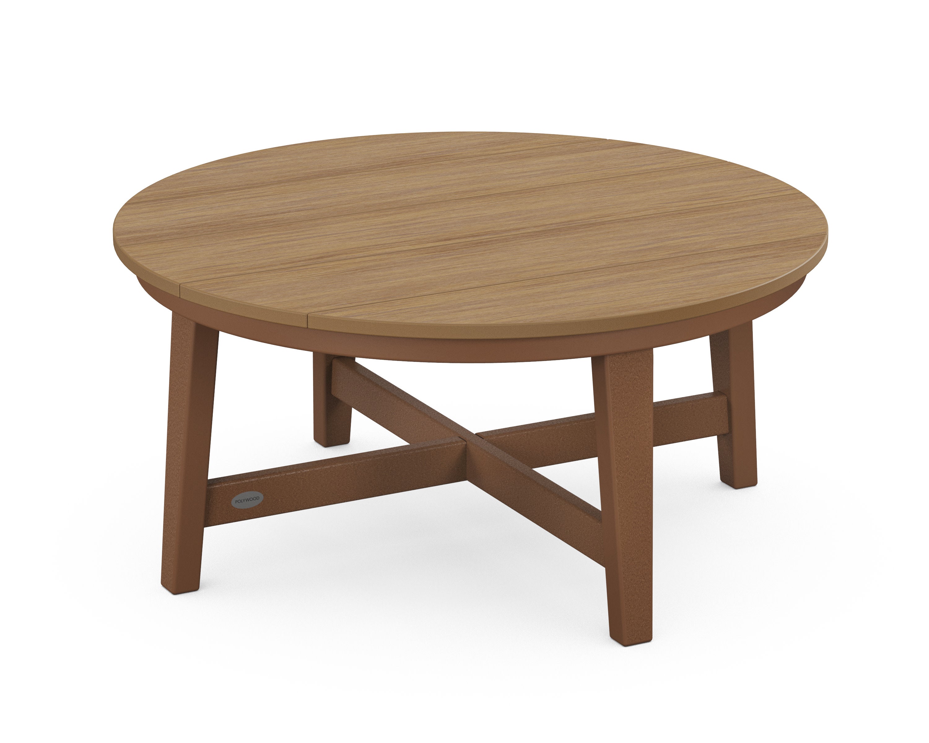 Newport 36" Round Coffee Table in Teak / Natural