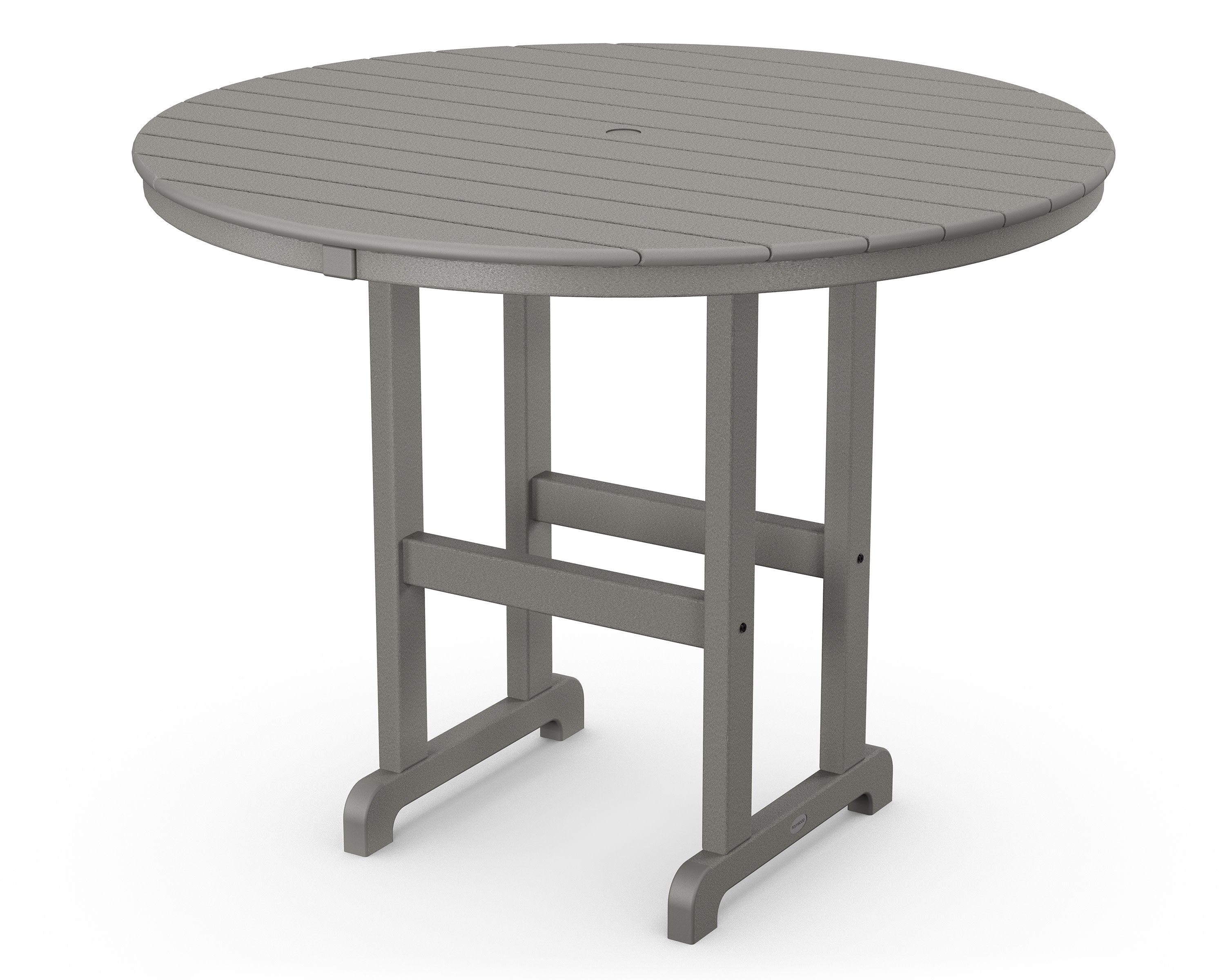 48" Round Farmhouse Counter Table in Slate Grey