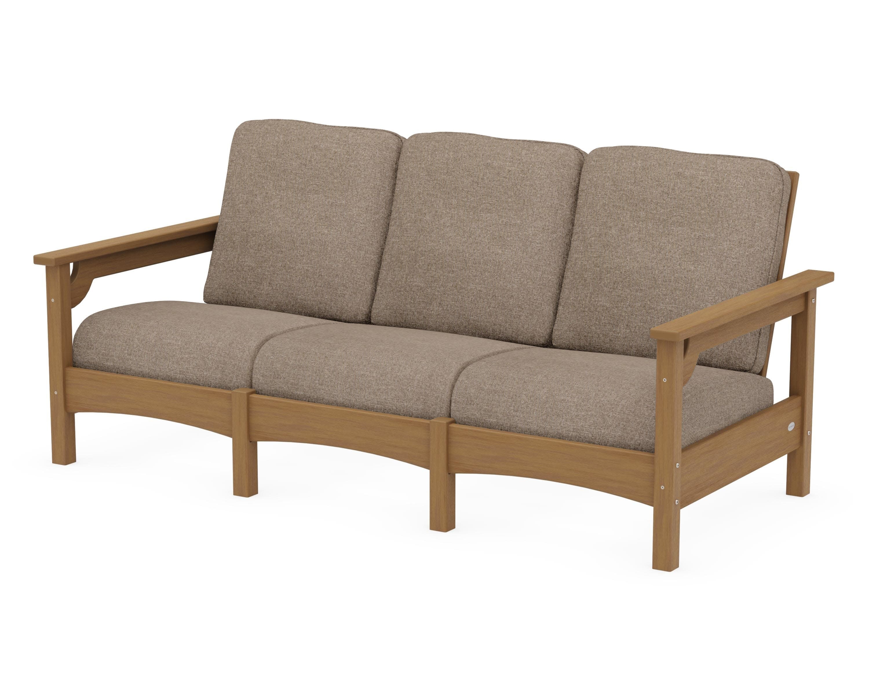 Club Sofa in Natural / Spiced Burlap