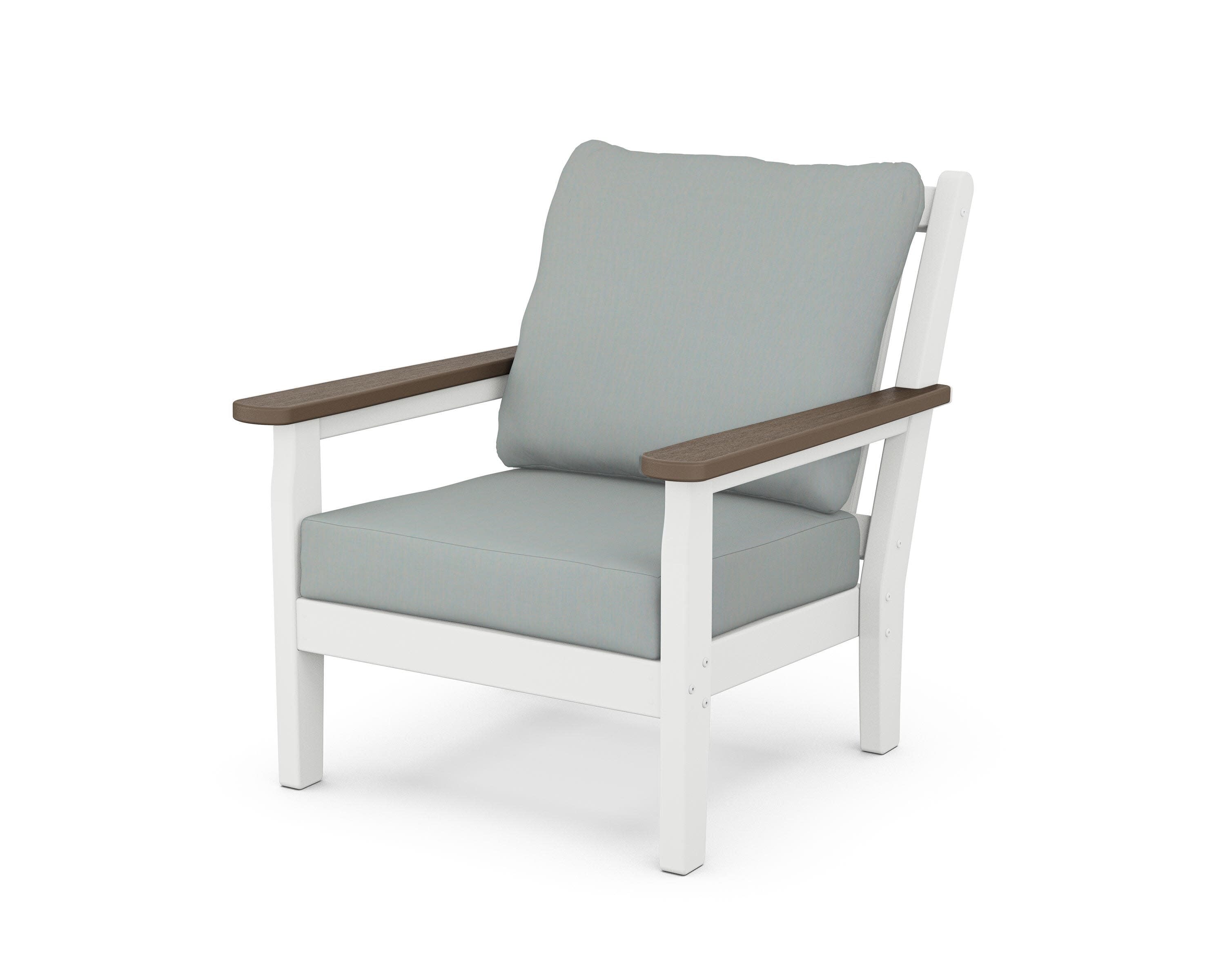 Chippendale Deep Seating Chair in White / Kona / Spa