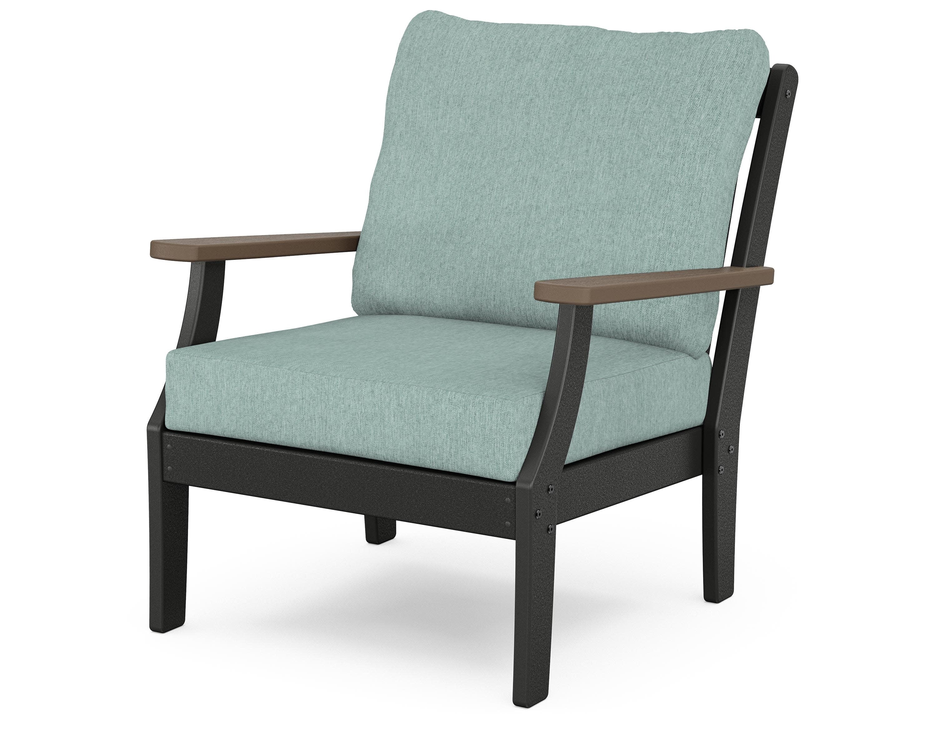 Braxton Deep Seating Chair in Black / Kona / Glacier Spa