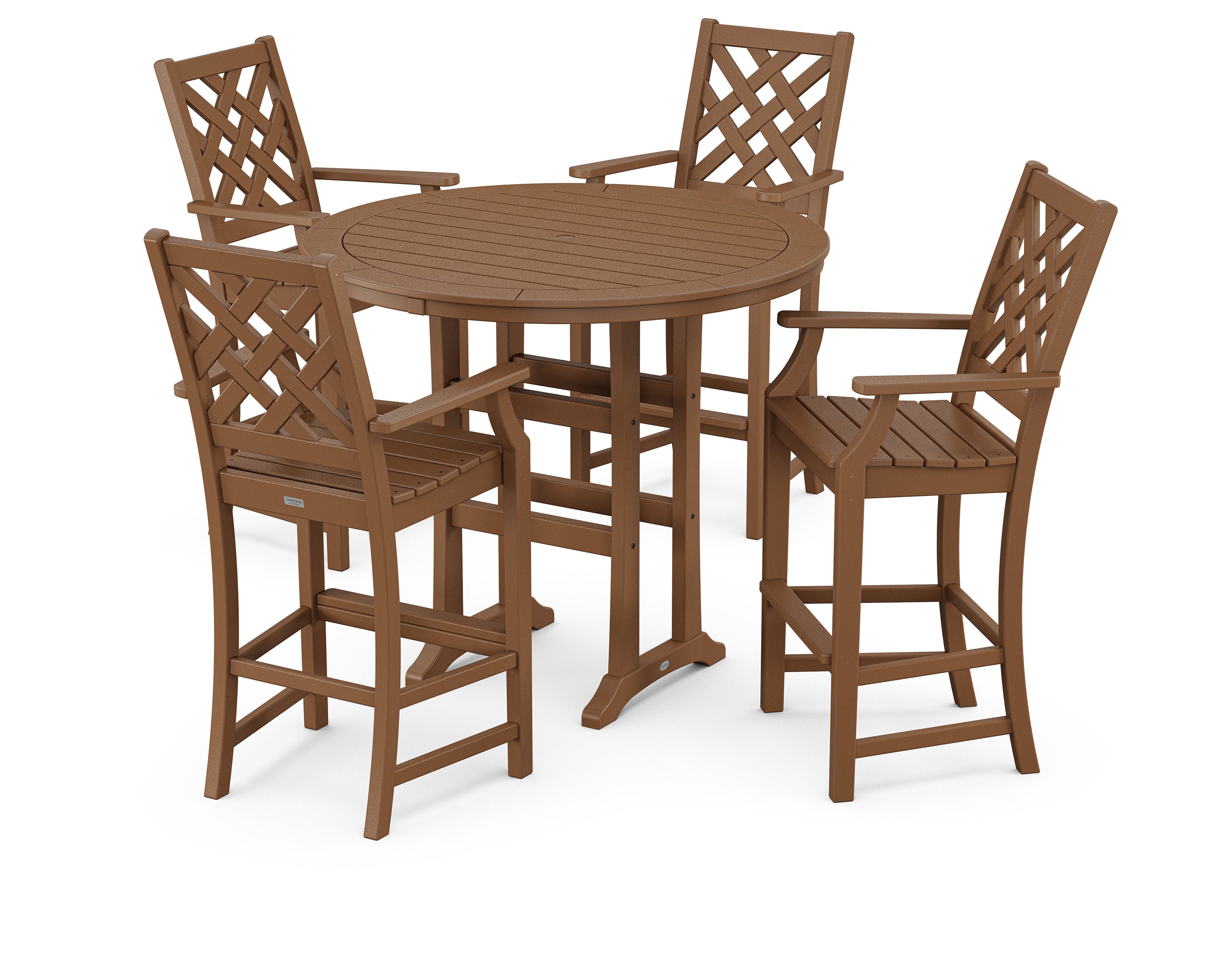 Wovendale 5-Piece Round Bar Set in Teak