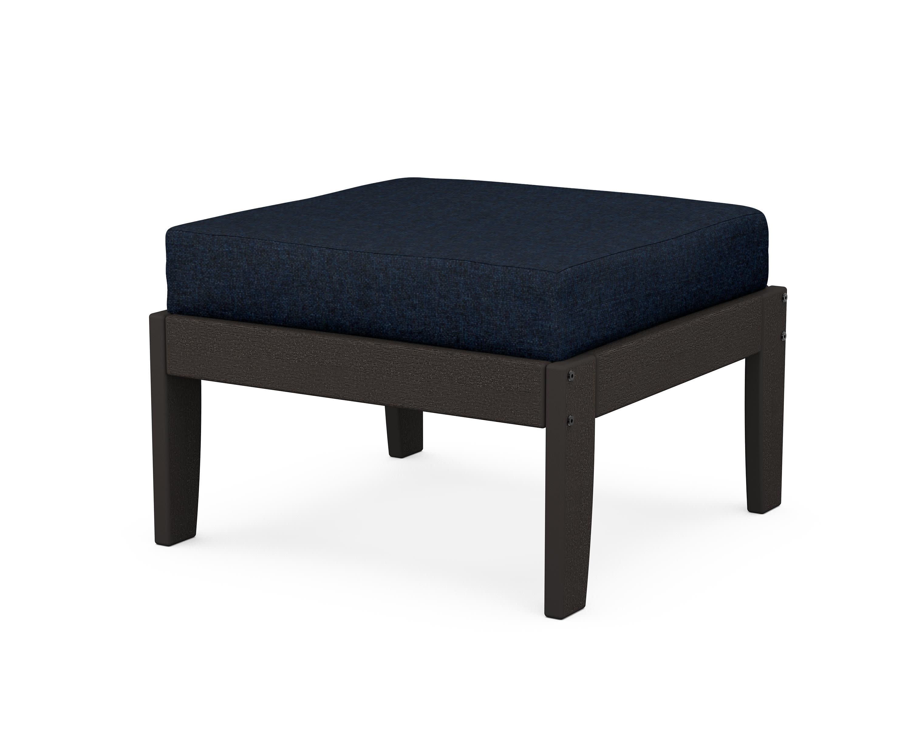 Modular Ottoman - Classic in Vintage Coffee / Marine Indigo