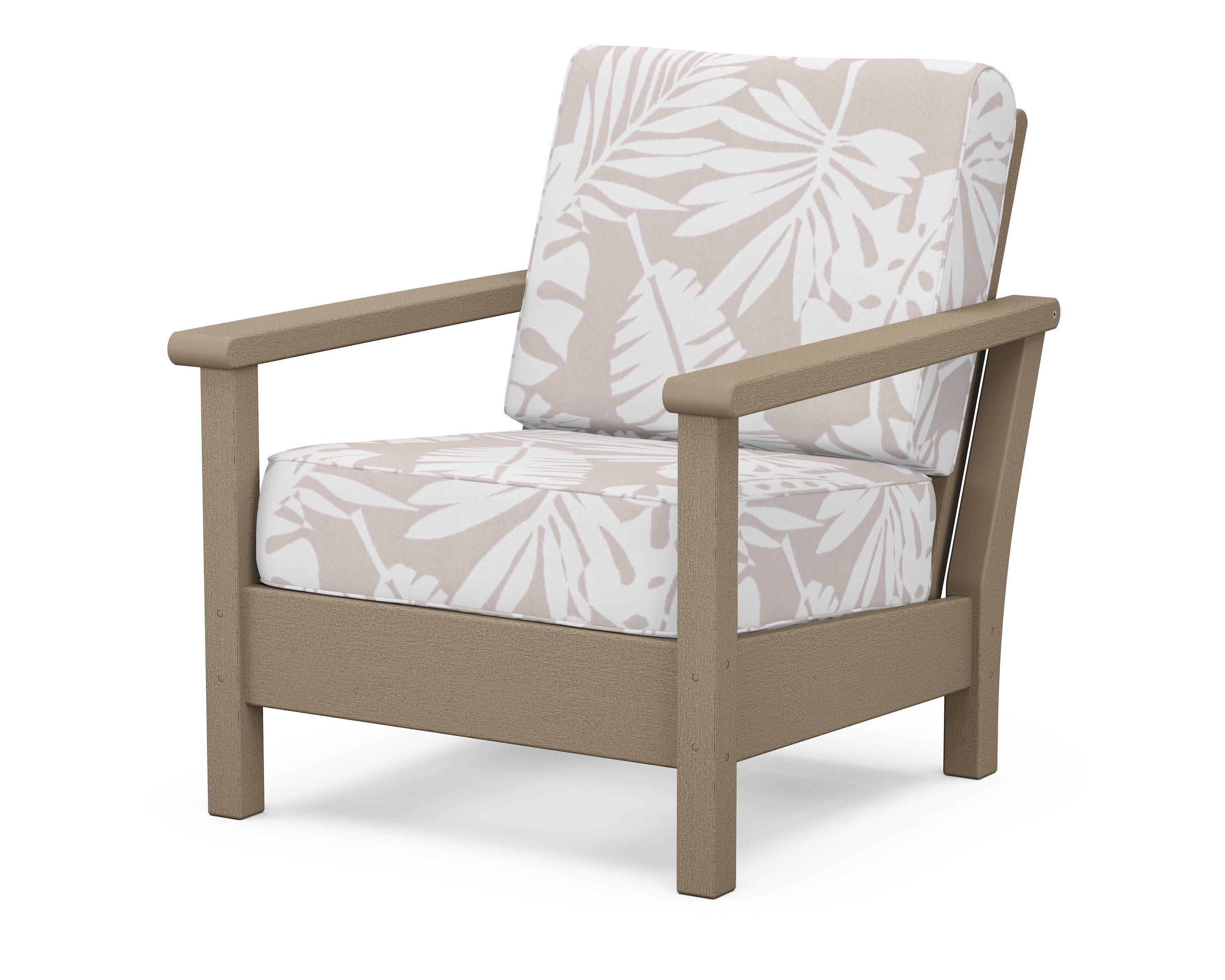 Harbour Deep Seating Chair in Vintage Sahara / Leaf Dune Burlap