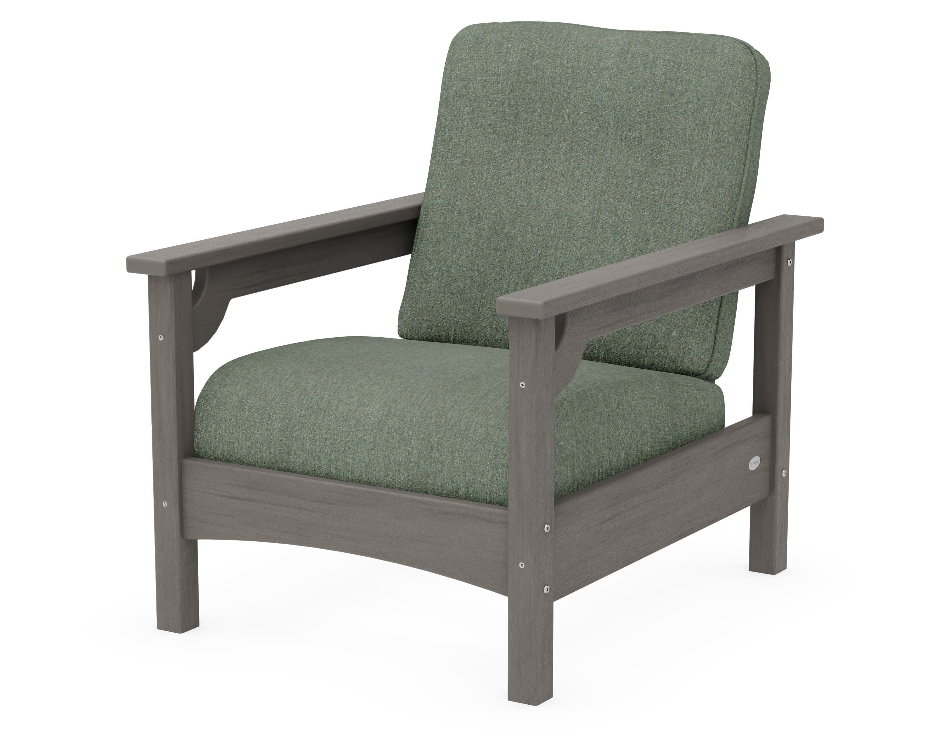 Club Chair in Driftwood / Cast Sage