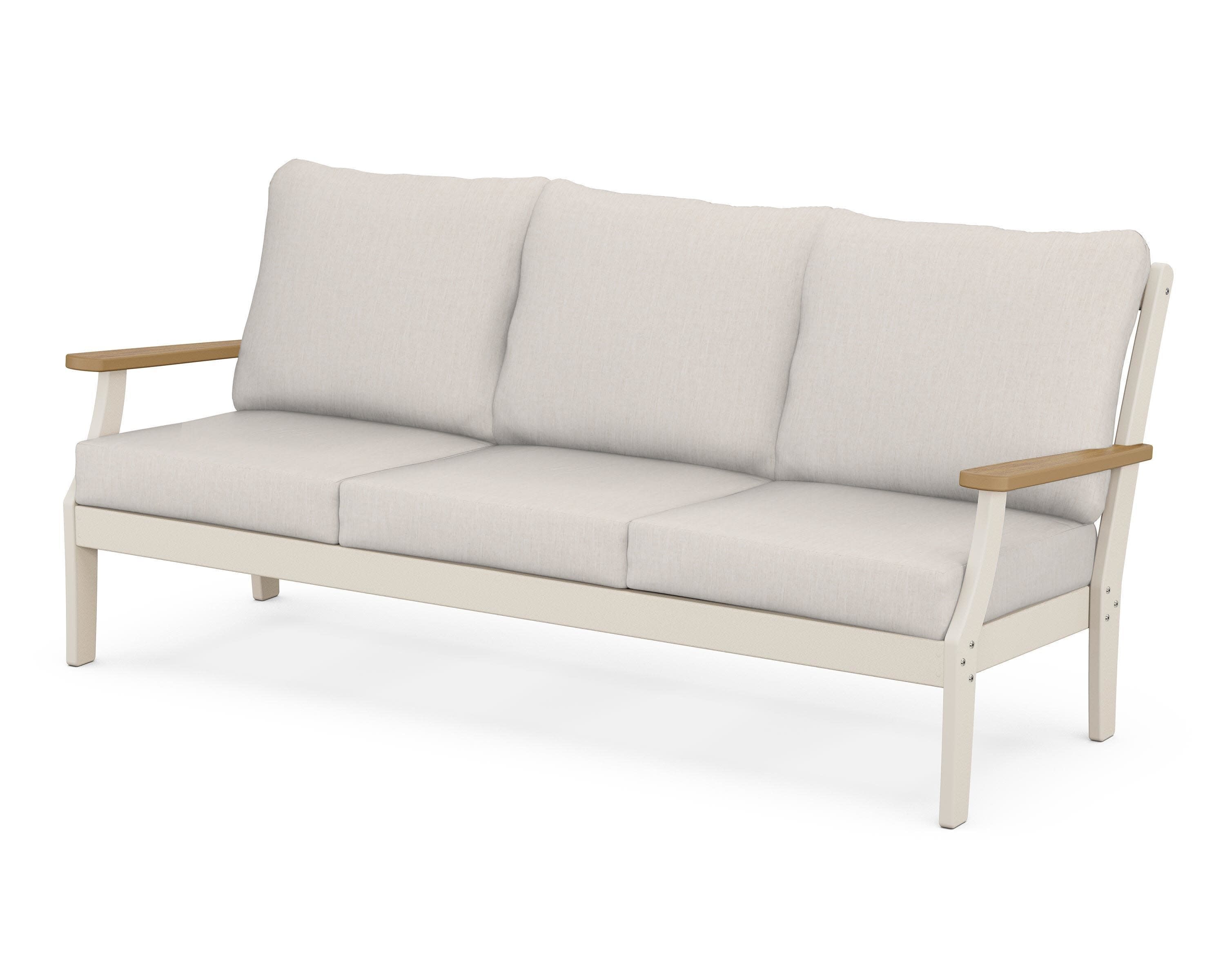 Braxton Deep Seating Sofa in Sand / Natural / Cast Ash