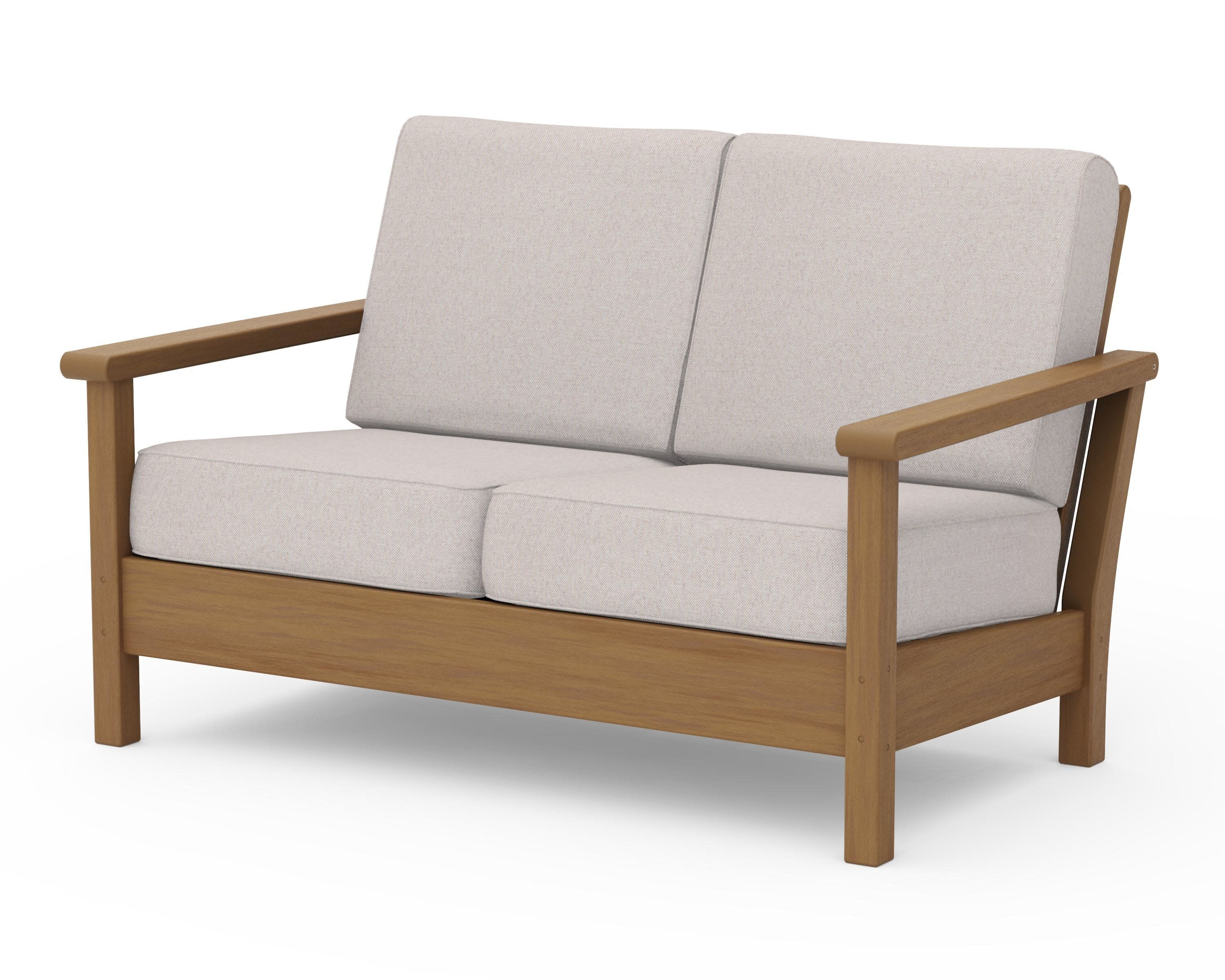 Harbour Deep Seating Loveseat in Natural / Dune Burlap