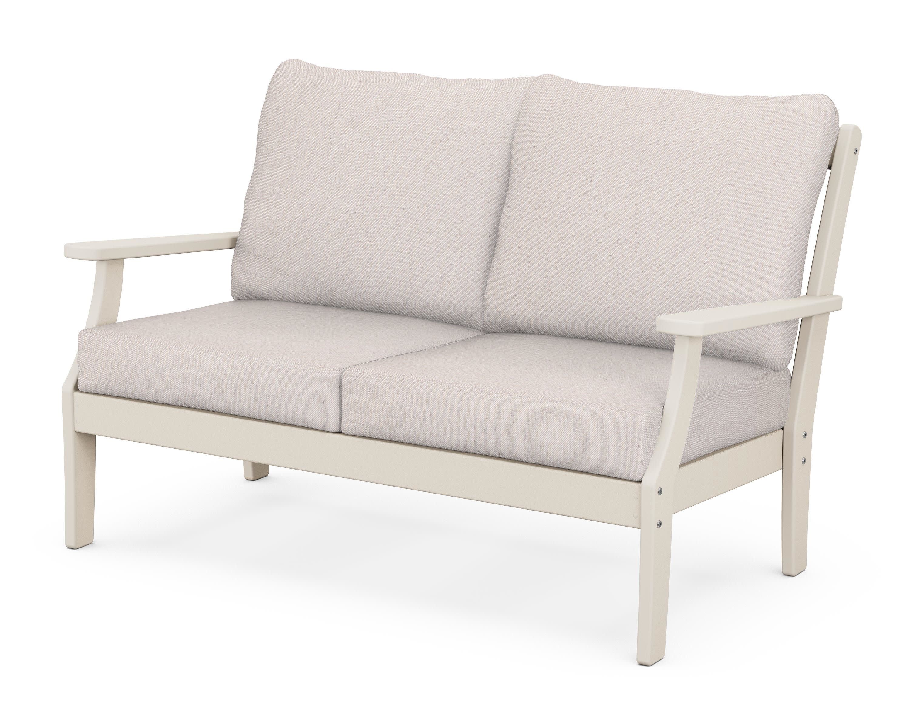 Braxton Deep Seating Loveseat in Sand / Dune Burlap