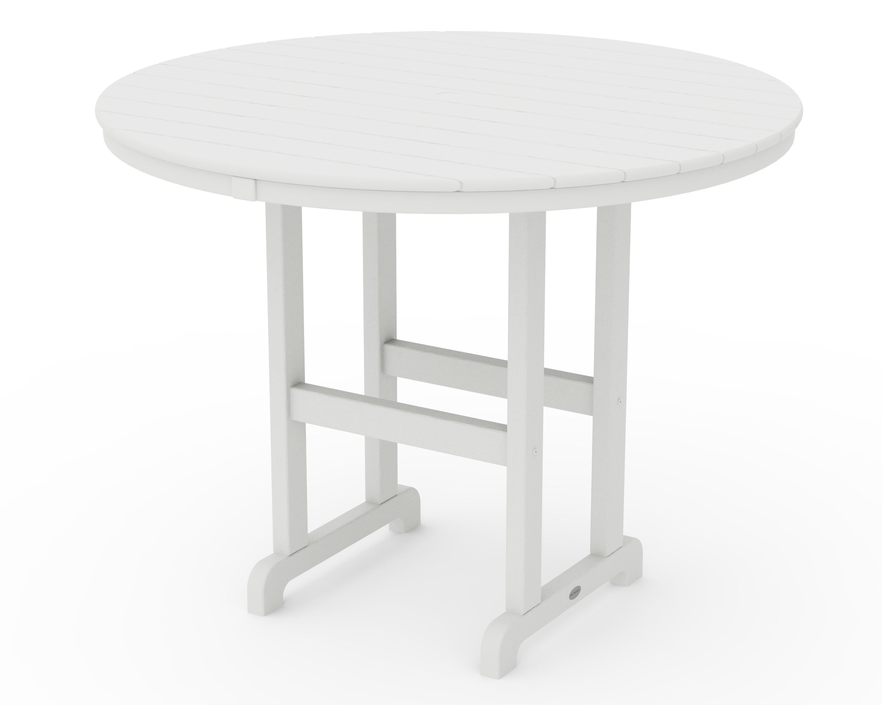 48" Round Farmhouse Counter Table in Vintage White