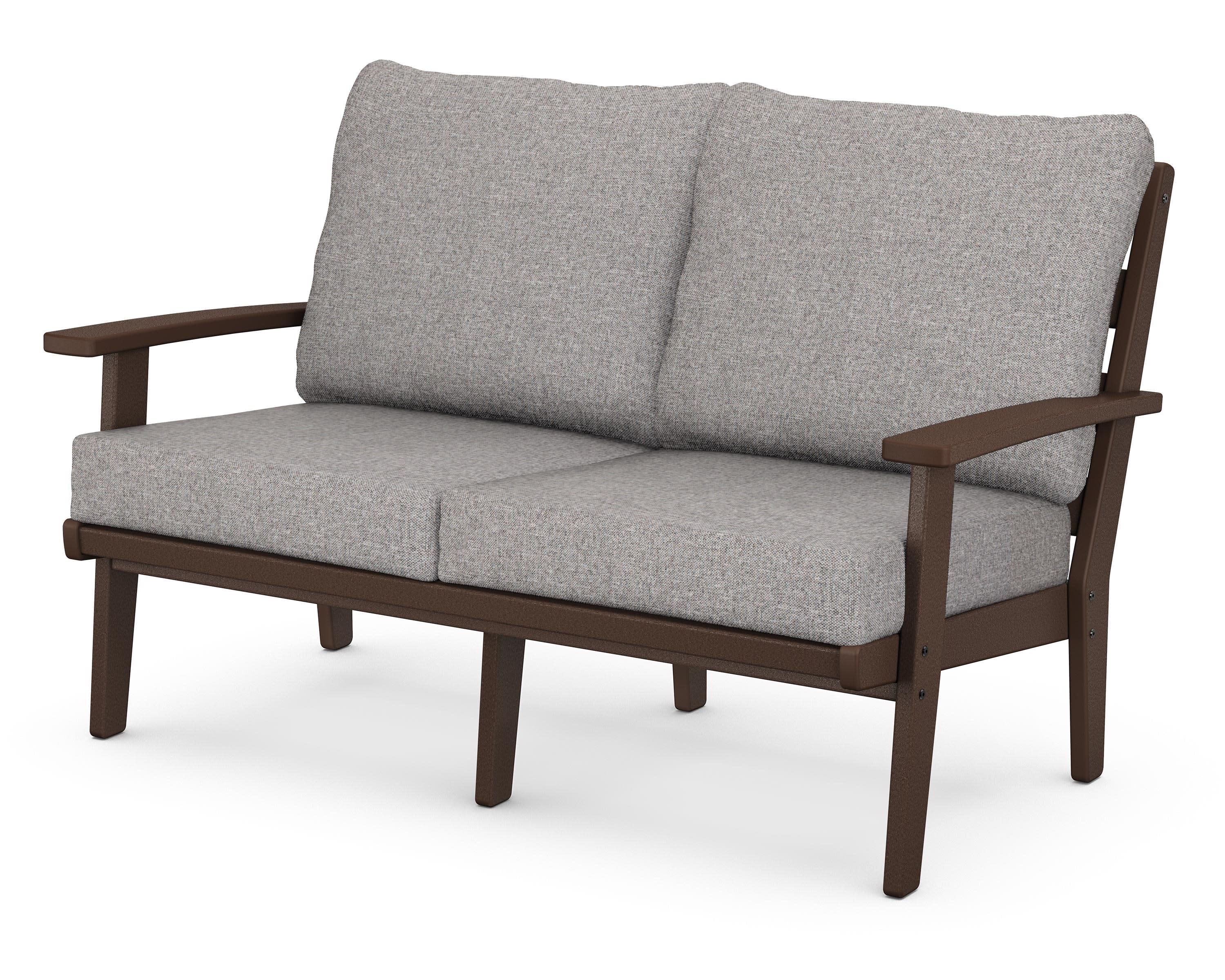 Grant Park Deep Seating Loveseat in Mahogany / Grey Mist