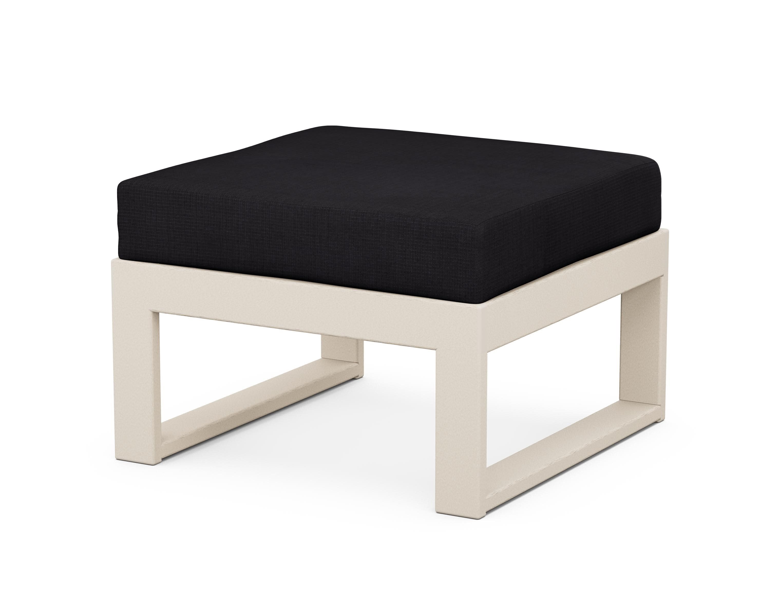 Modular Ottoman - Modern in Sand / Midnight Linen