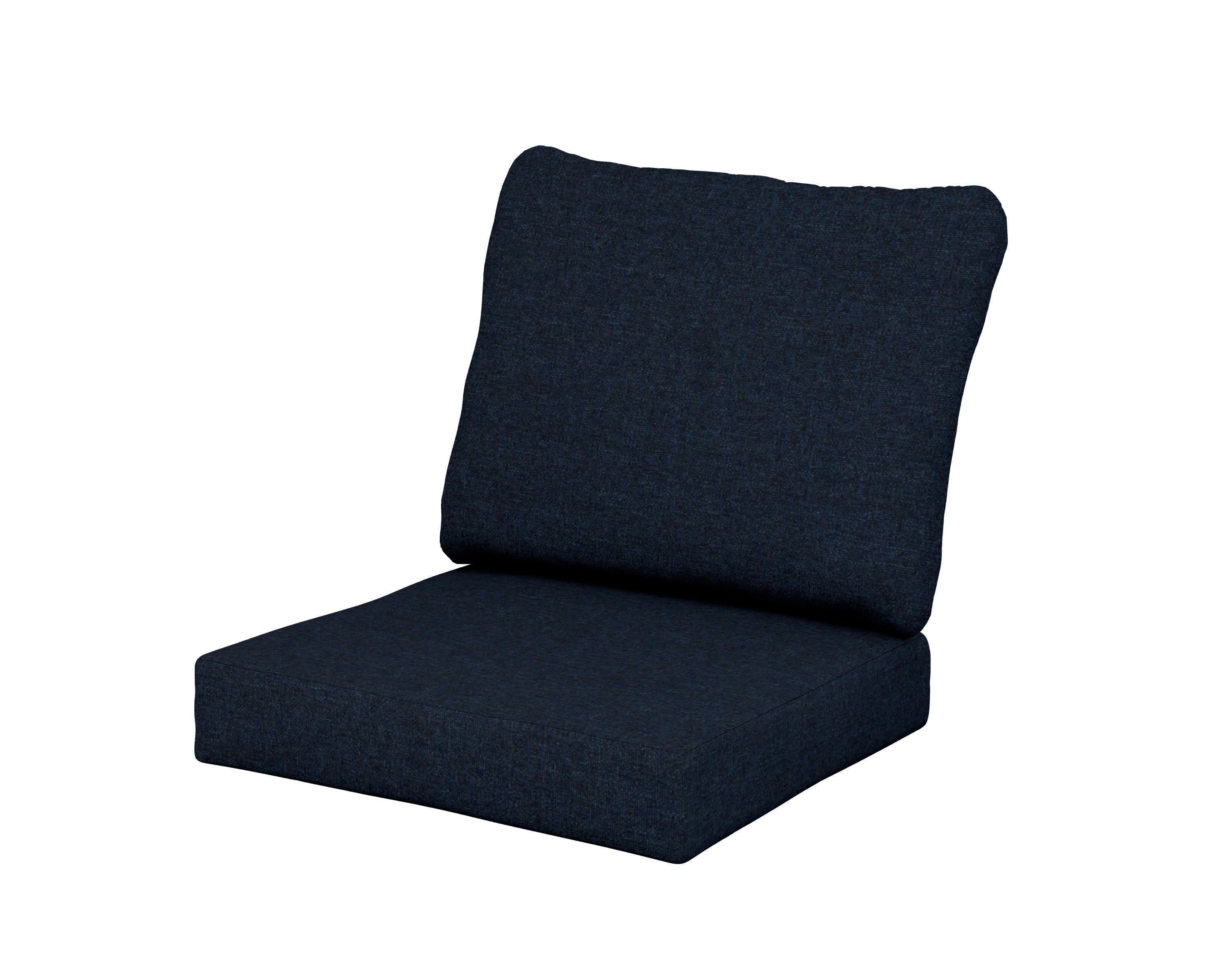 Baffle Seat/Back Cushion in Marine Indigo