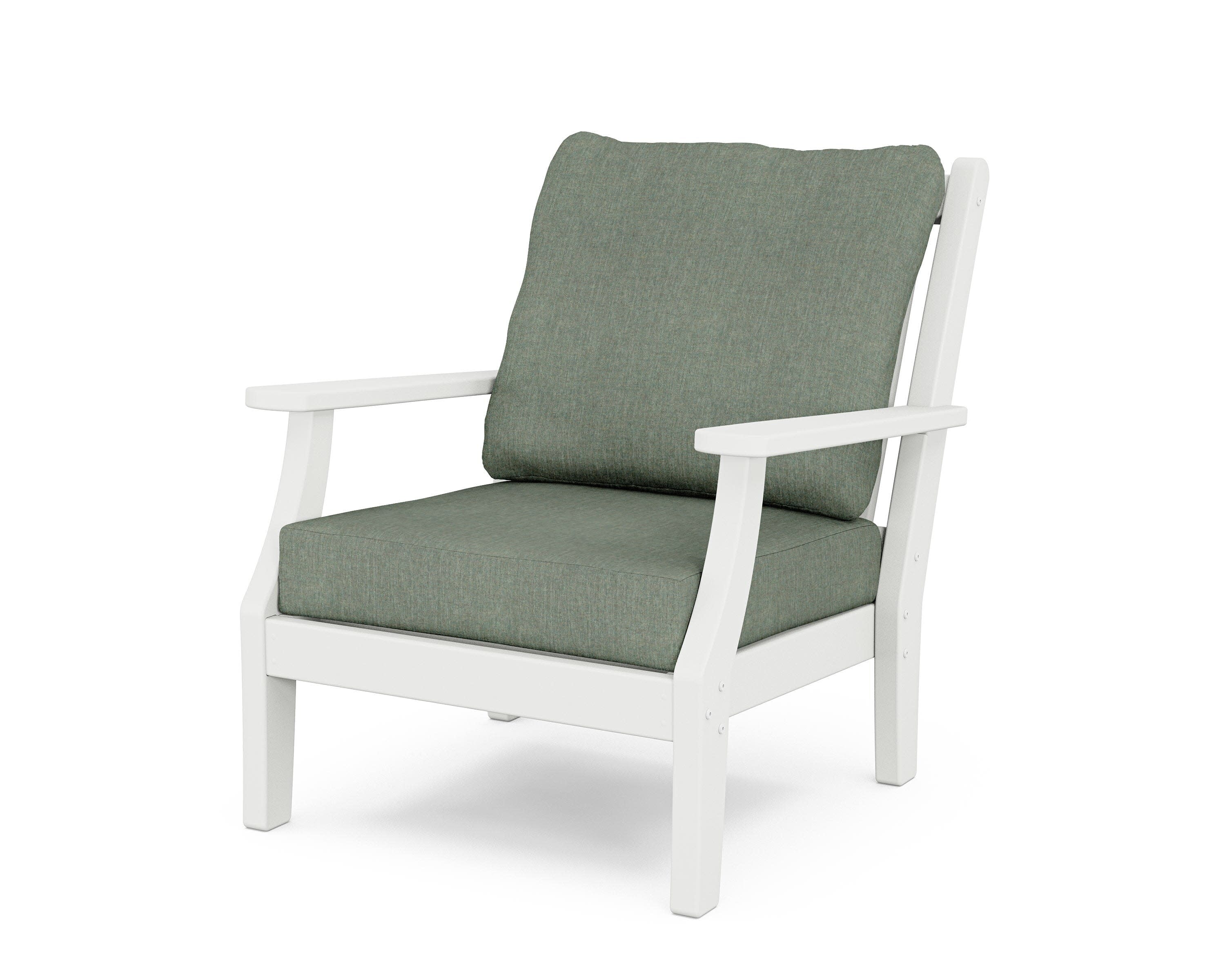 Wovendale Deep Seating Chair in White / Cast Sage