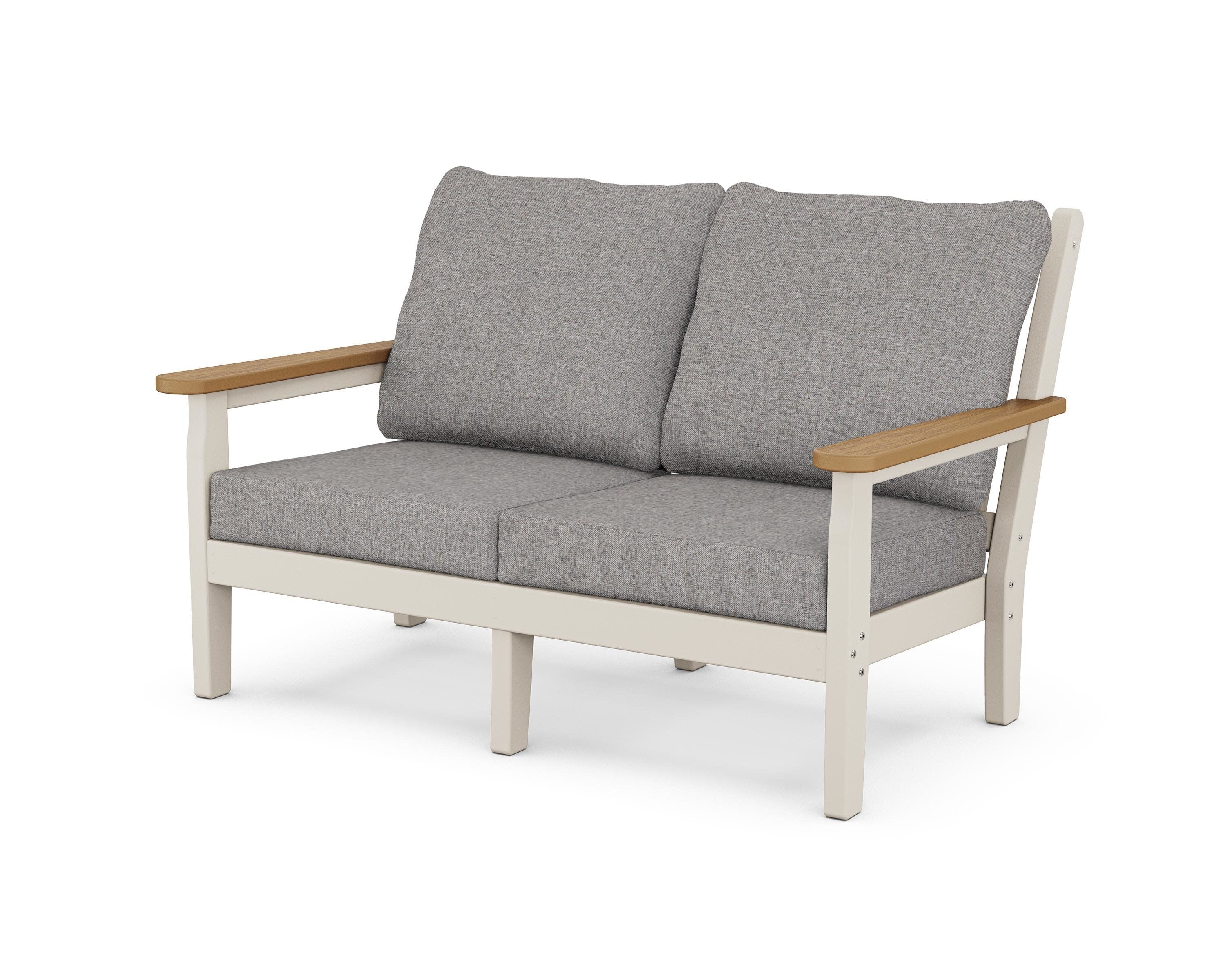 Chippendale Deep Seating Loveseat in Sand / Natural / Grey Mist