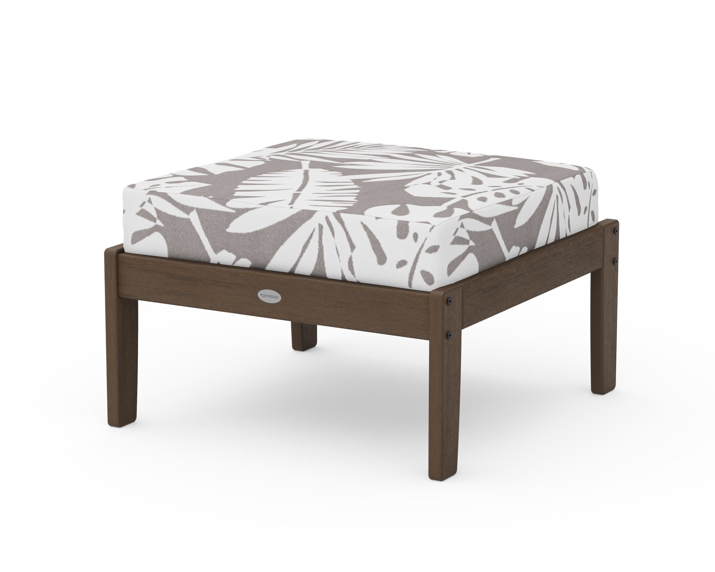 Braxton Deep Seating Ottoman in Kona / Leaf Grey Mist